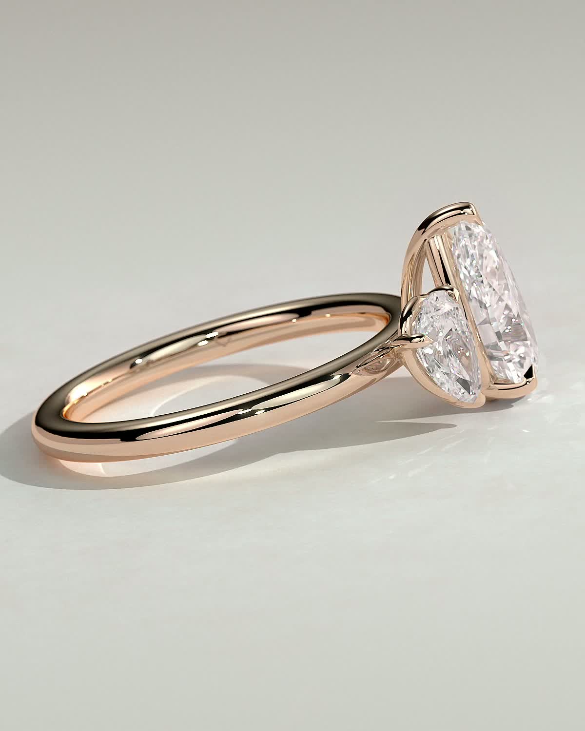 Francesca - Double Pear Toi et Moi - 18k Rose Gold