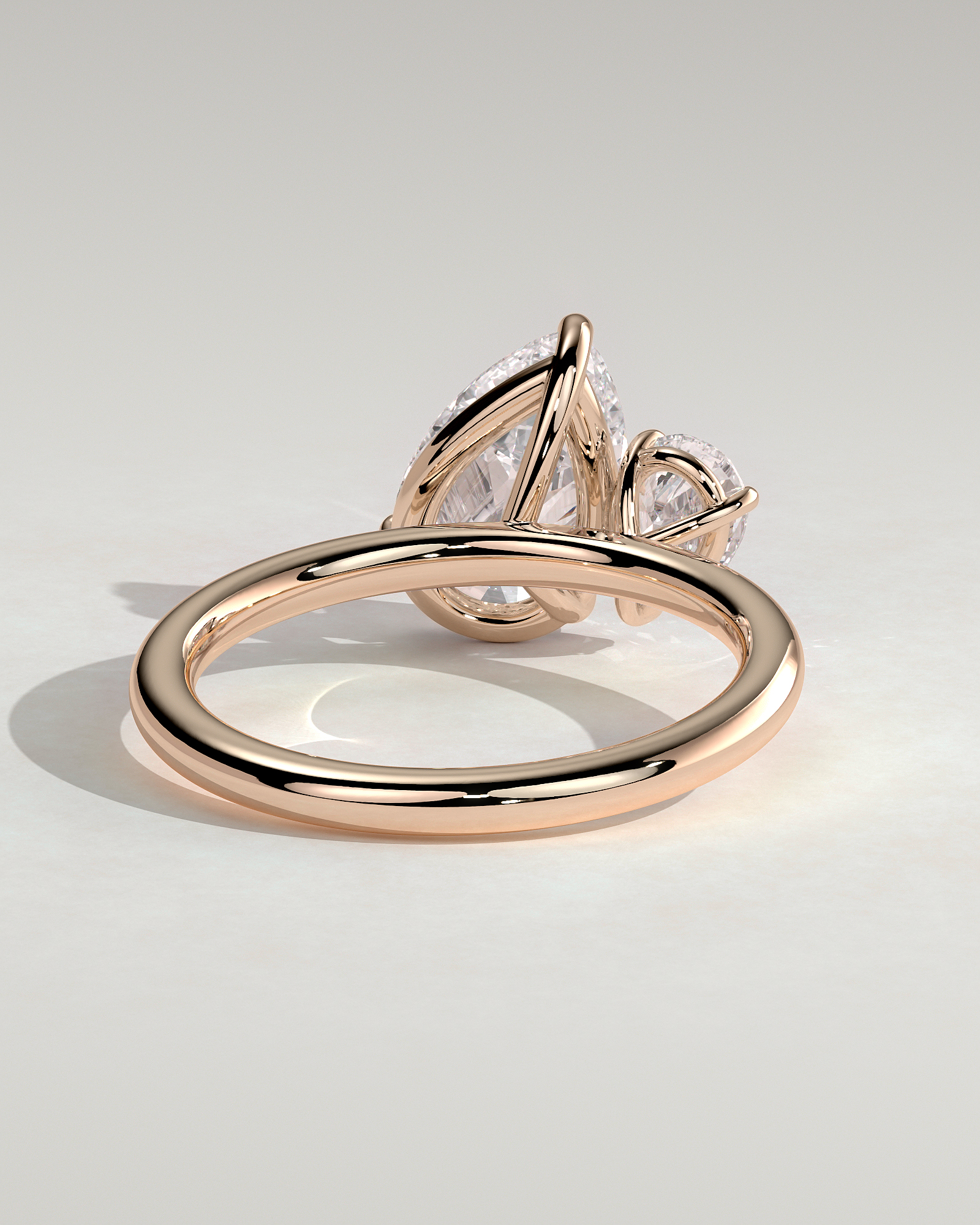 Francesca - Double Pear Toi et Moi - 18k Rose Gold
