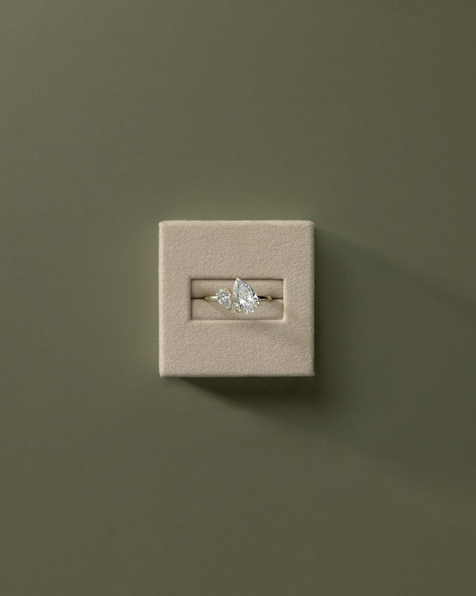 Francesca - Double Pear Toi et Moi - 18k Yellow Gold