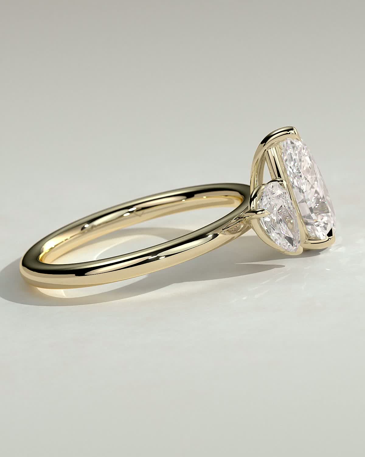 Francesca - Double Pear Toi et Moi - 18k Yellow Gold