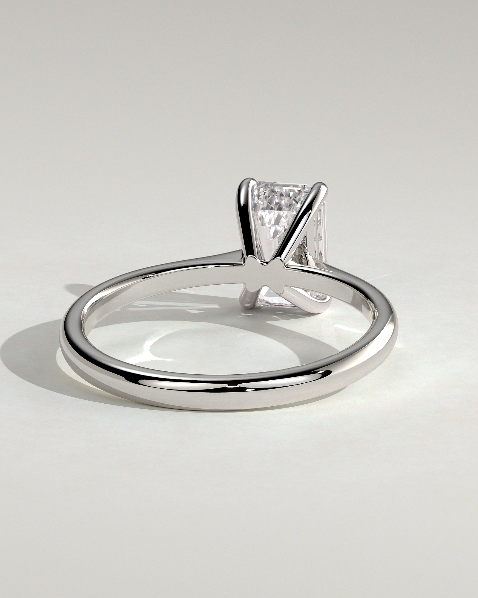 Freya  Emerald Solitaire - 18k White Gold