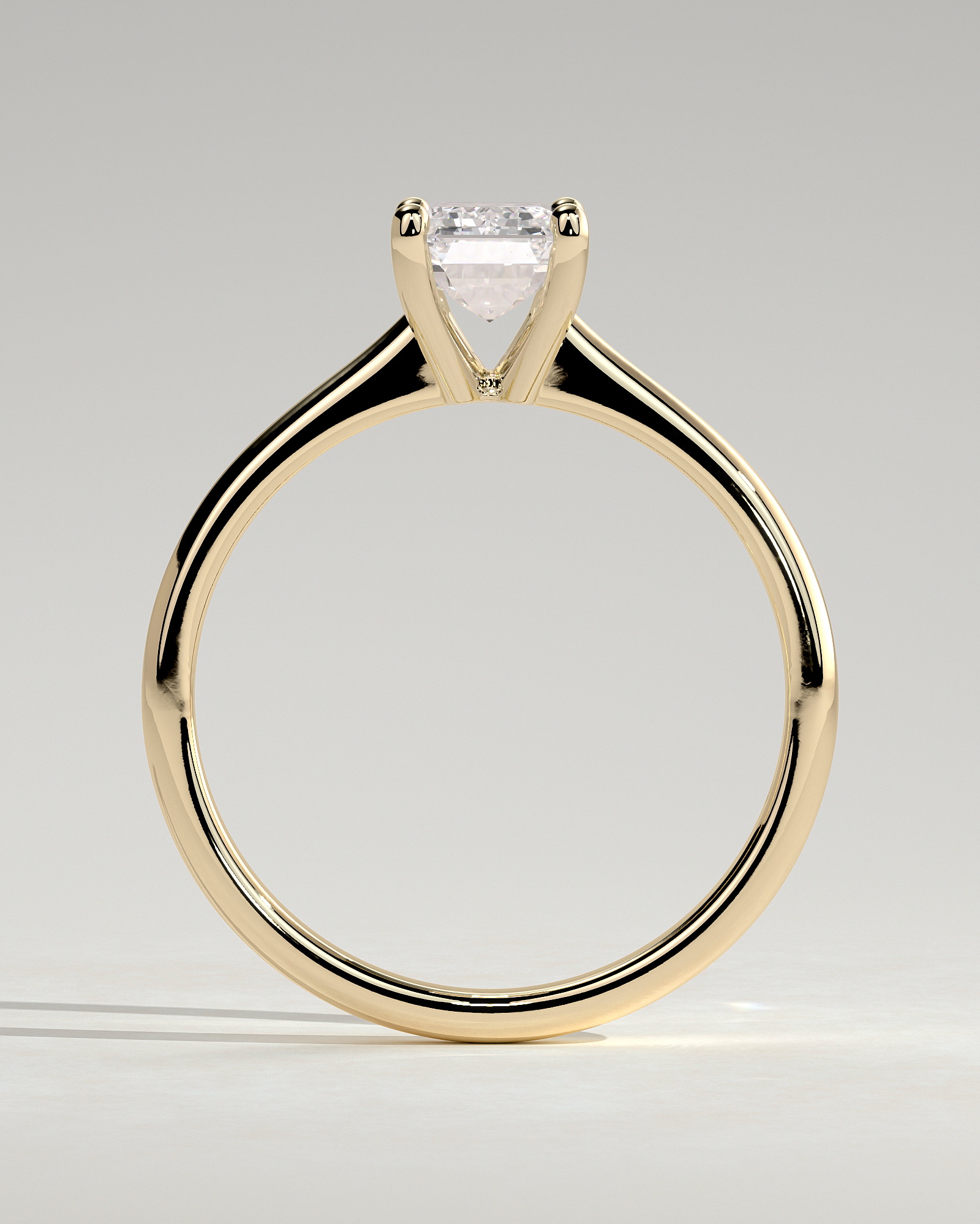 Freya  Emerald Solitaire - 18k Yellow Gold