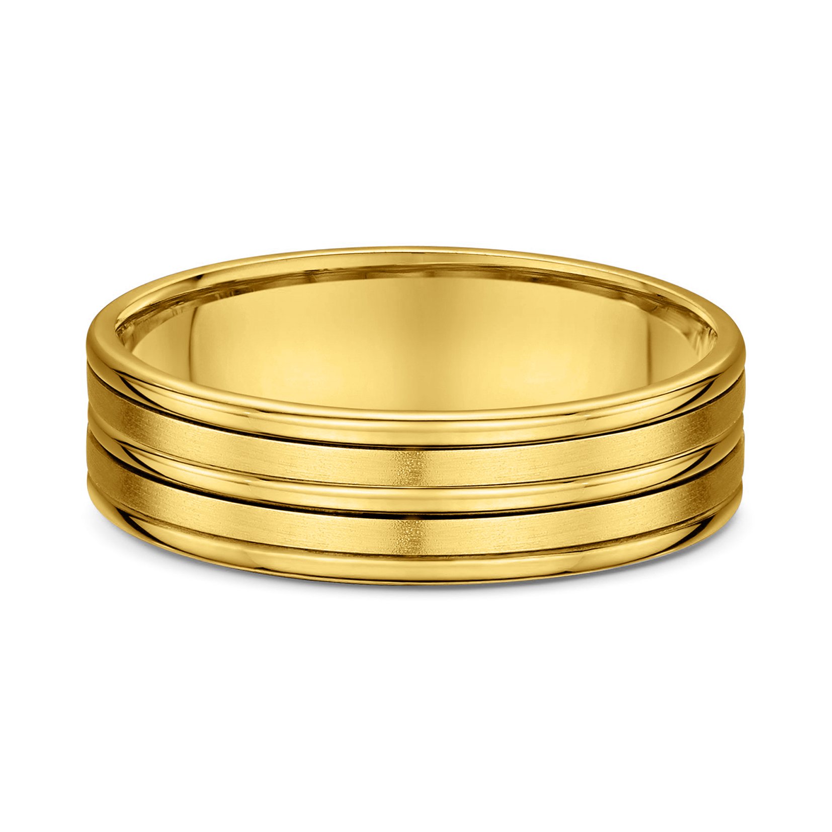 Gabriel Mens Wedding Ring - 9k Yellow Gold