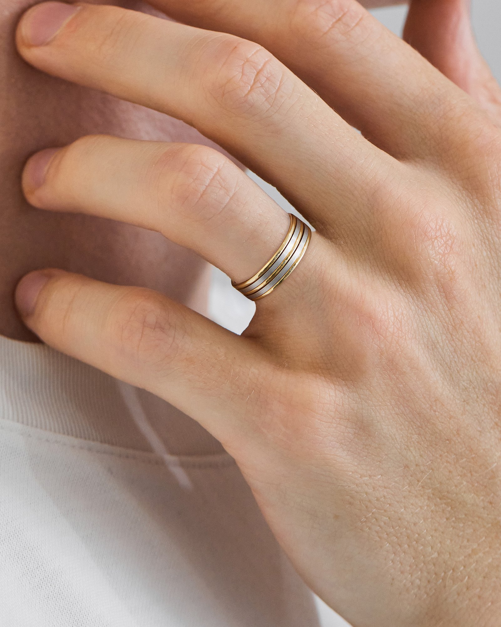 Gabriel Mens Wedding Ring Lifestyle Image