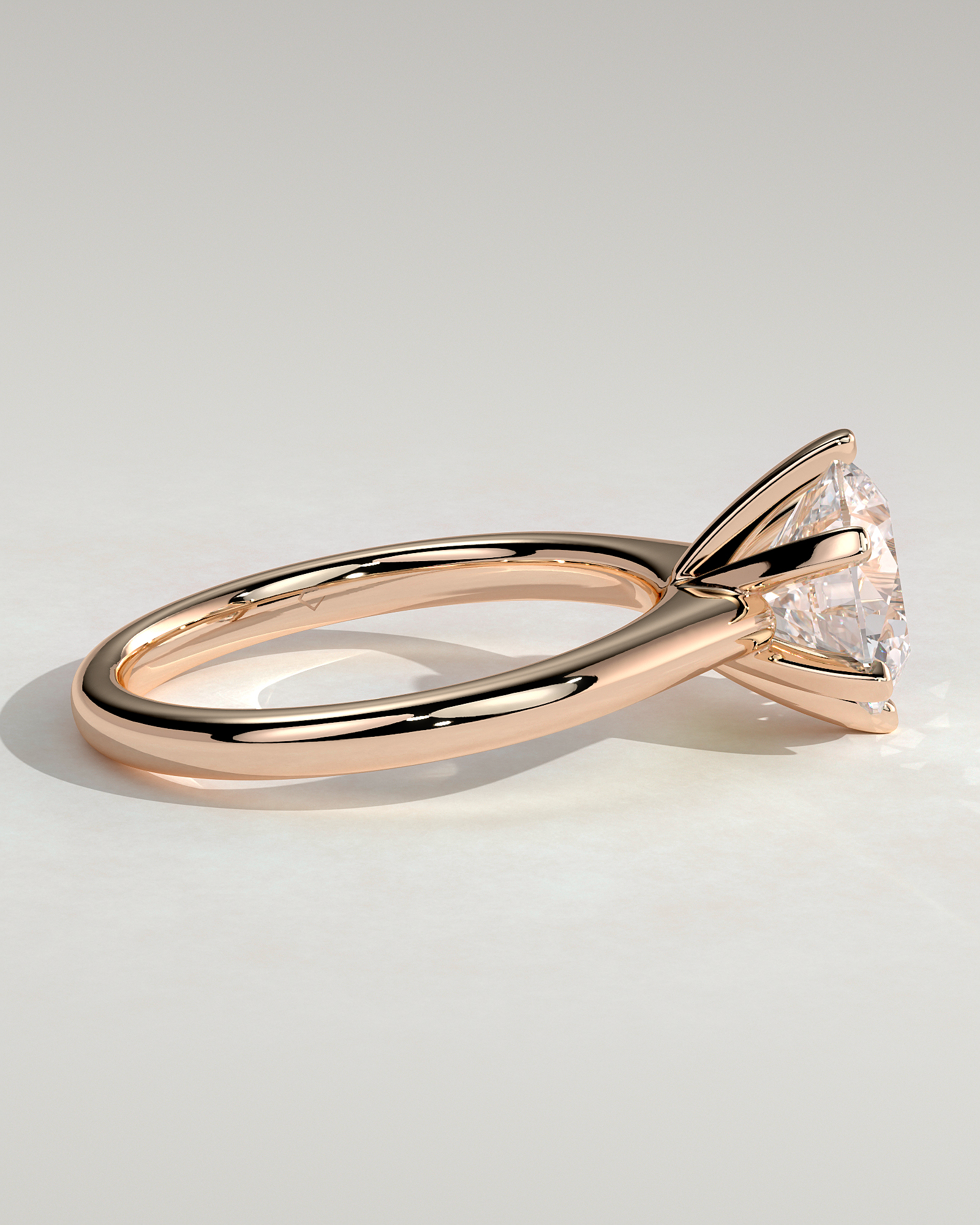 Gabrielle  6 Claw Solitaire - 18k Rose Gold