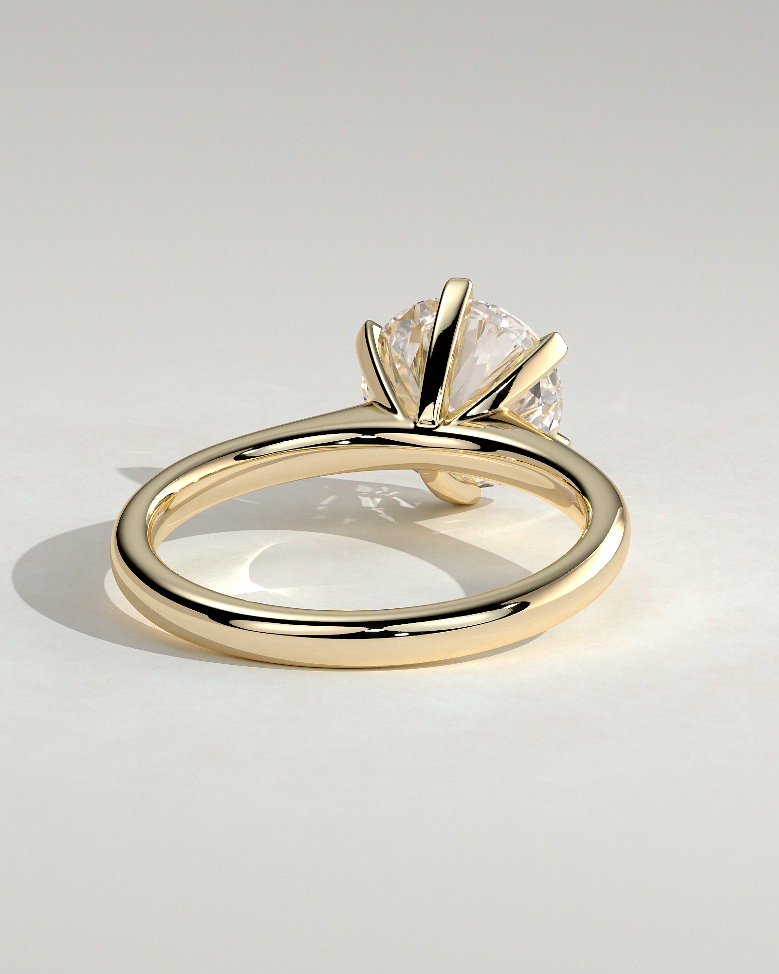 Gabrielle  6 Claw Solitaire - 18k Yellow Gold