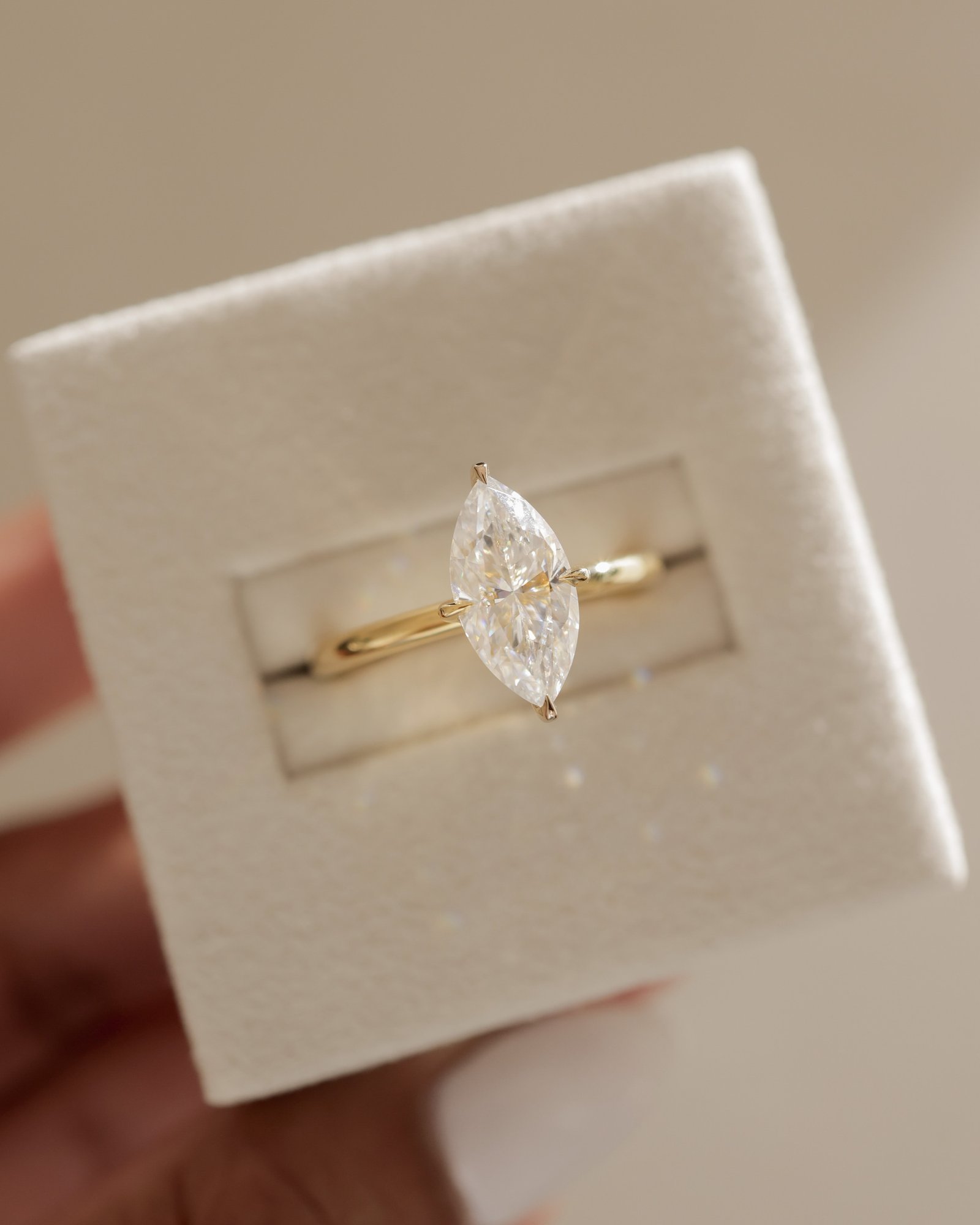 Genevieve  Marquise Solitaire Lifestyle Image