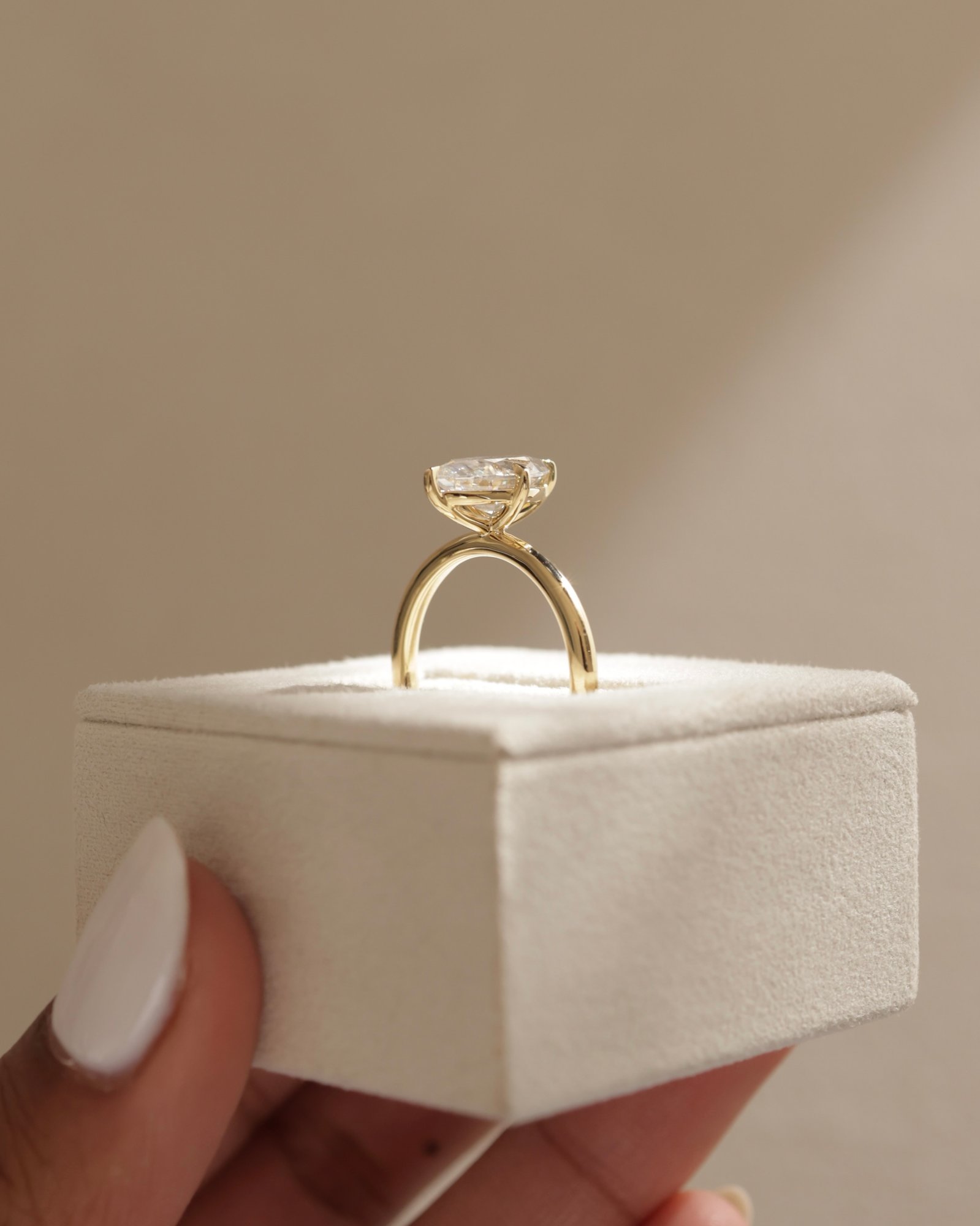 Genevieve  Marquise Solitaire Lifestyle Image