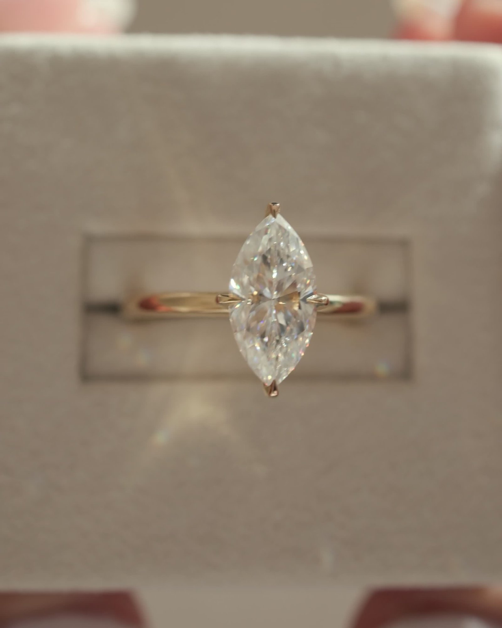 Genevieve  Marquise Solitaire Lifestyle Image