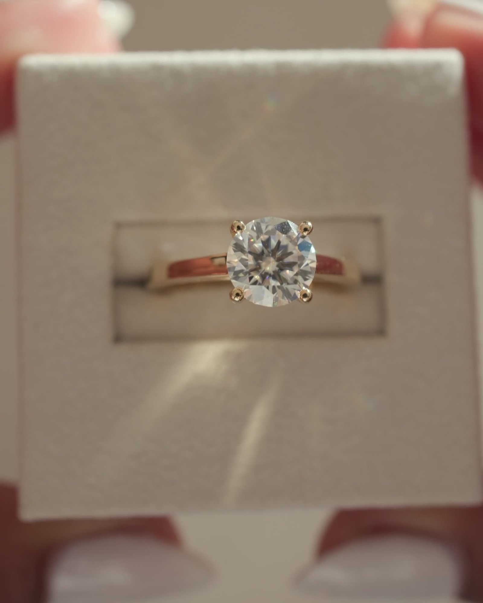 Georgia  4 Claw Cathedral Round Solitaire Lifestyle Image