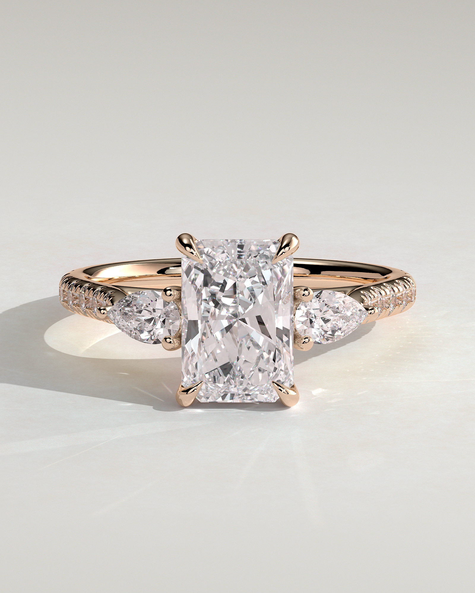 Ginny - Radiant Trilogy with Pav - 18k Rose Gold