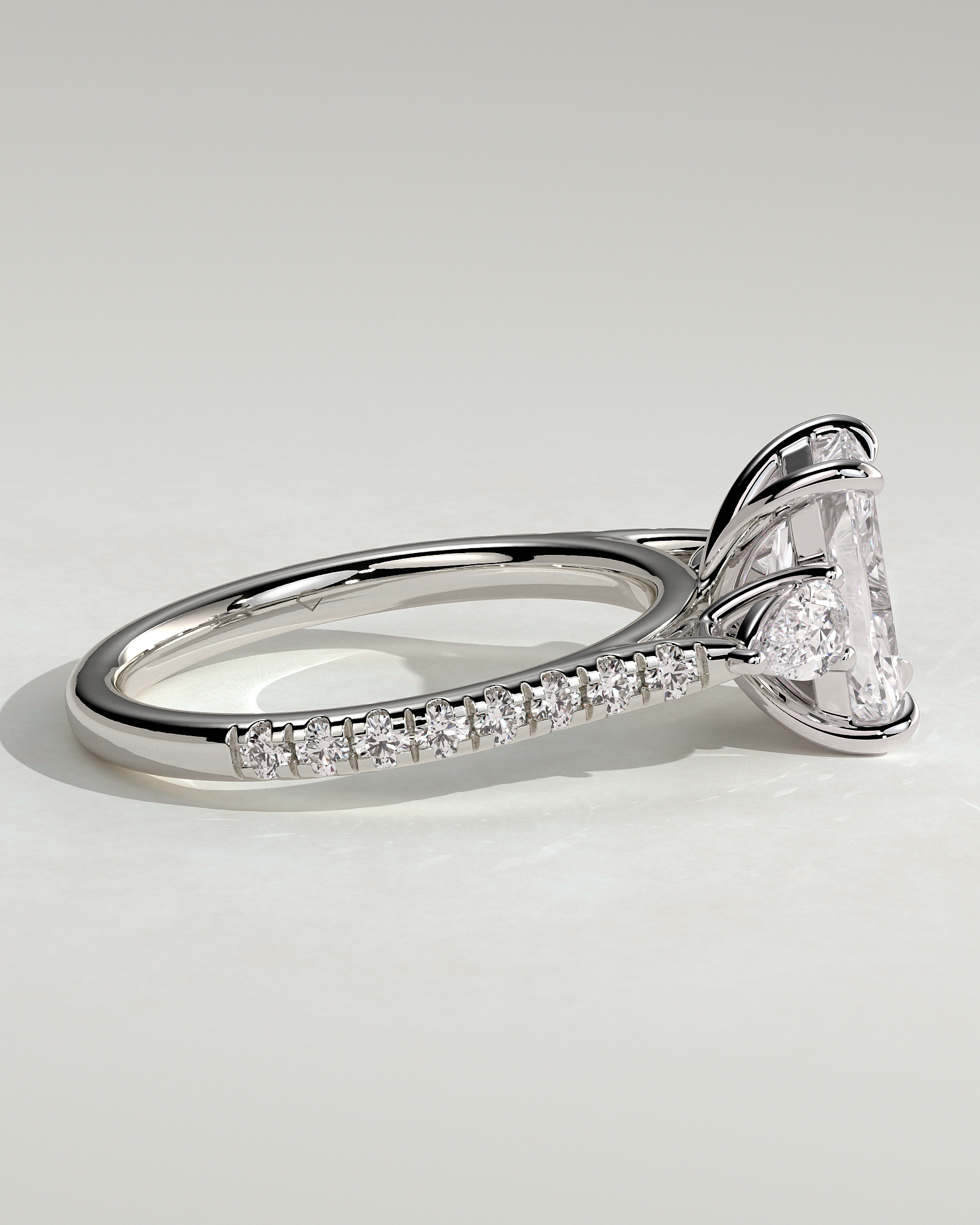 Ginny - Radiant Trilogy with Pav - 18k White Gold