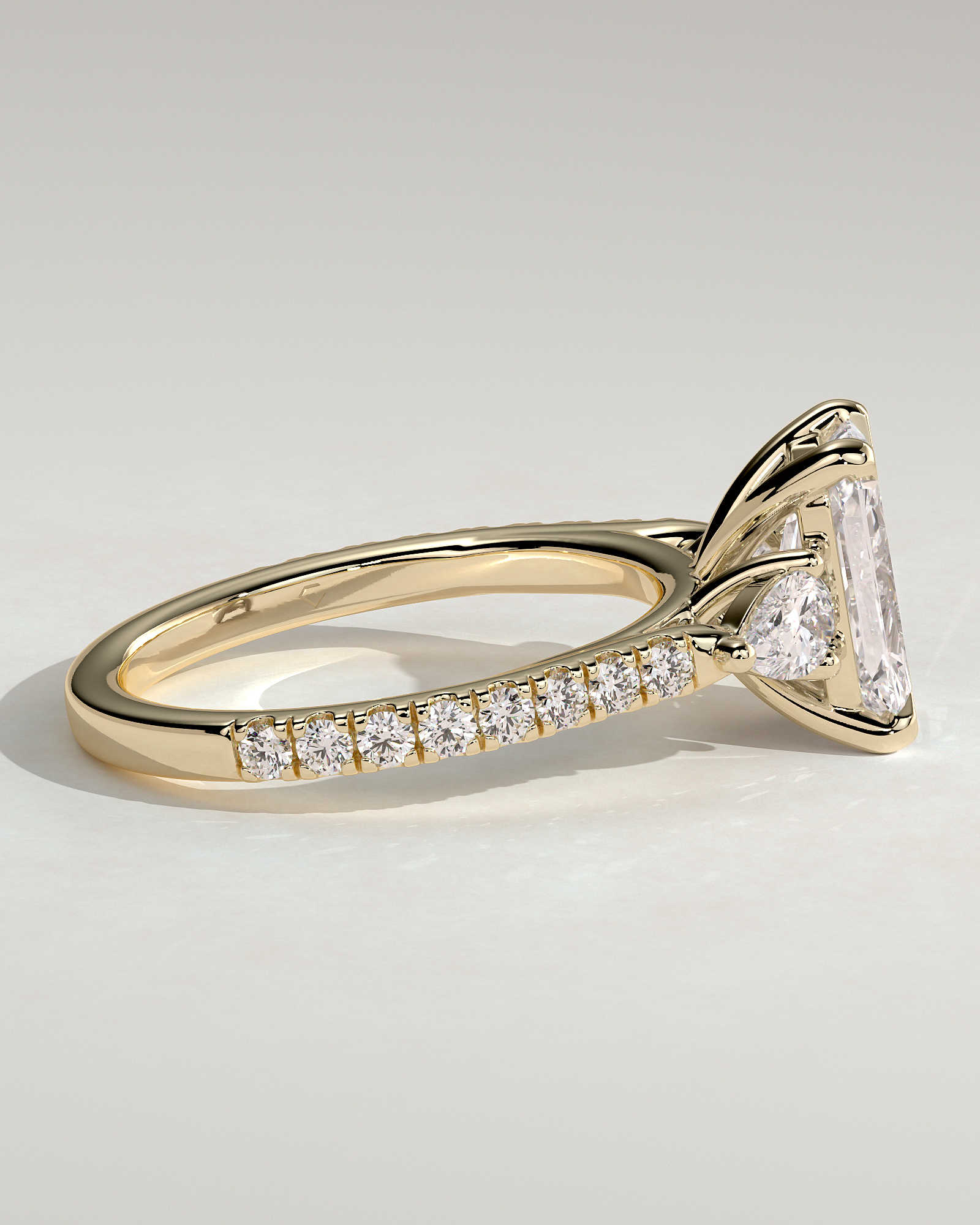 Ginny - Radiant Trilogy with Pav - 18k Yellow Gold