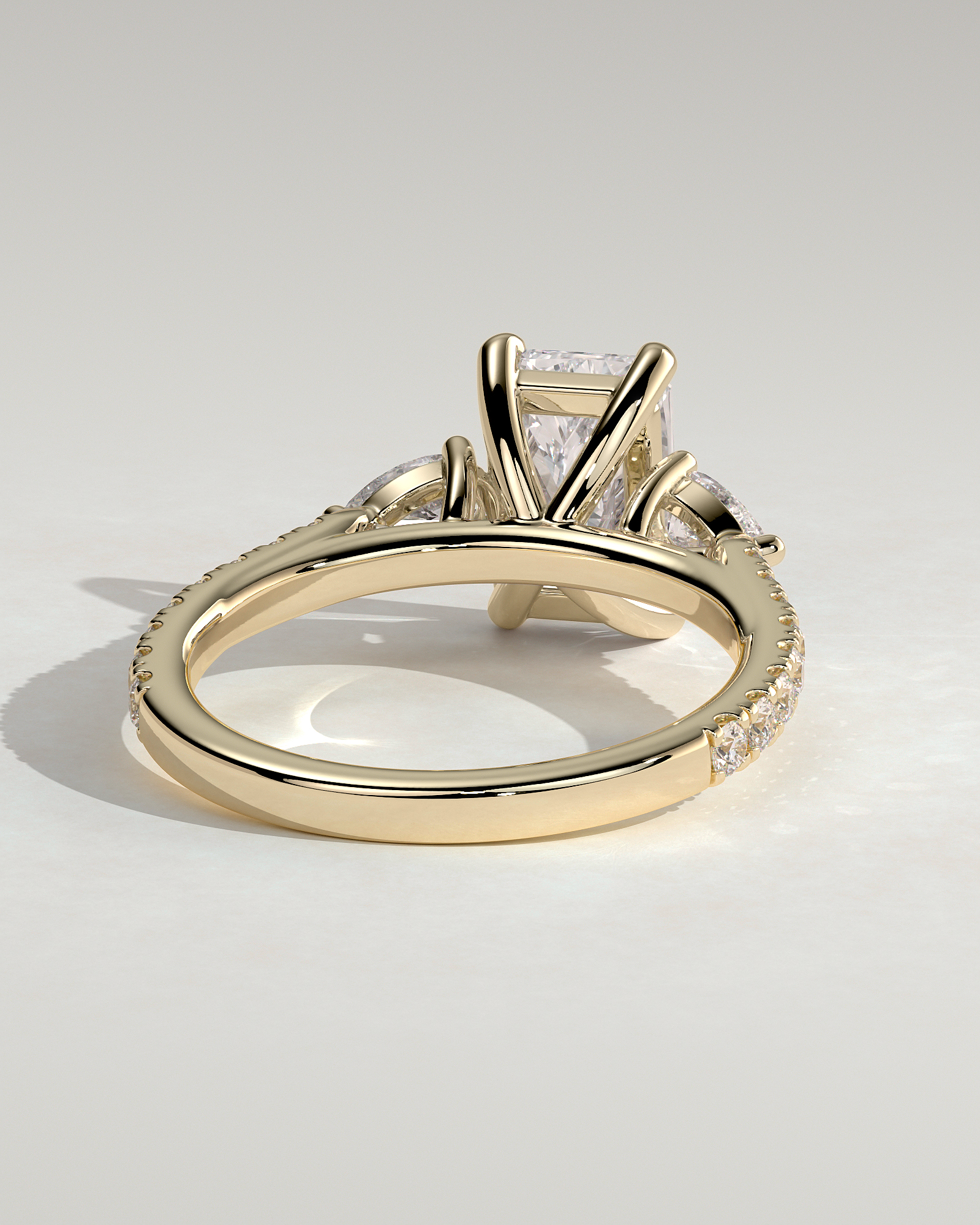 Ginny - Radiant Trilogy with Pav - 18k Yellow Gold