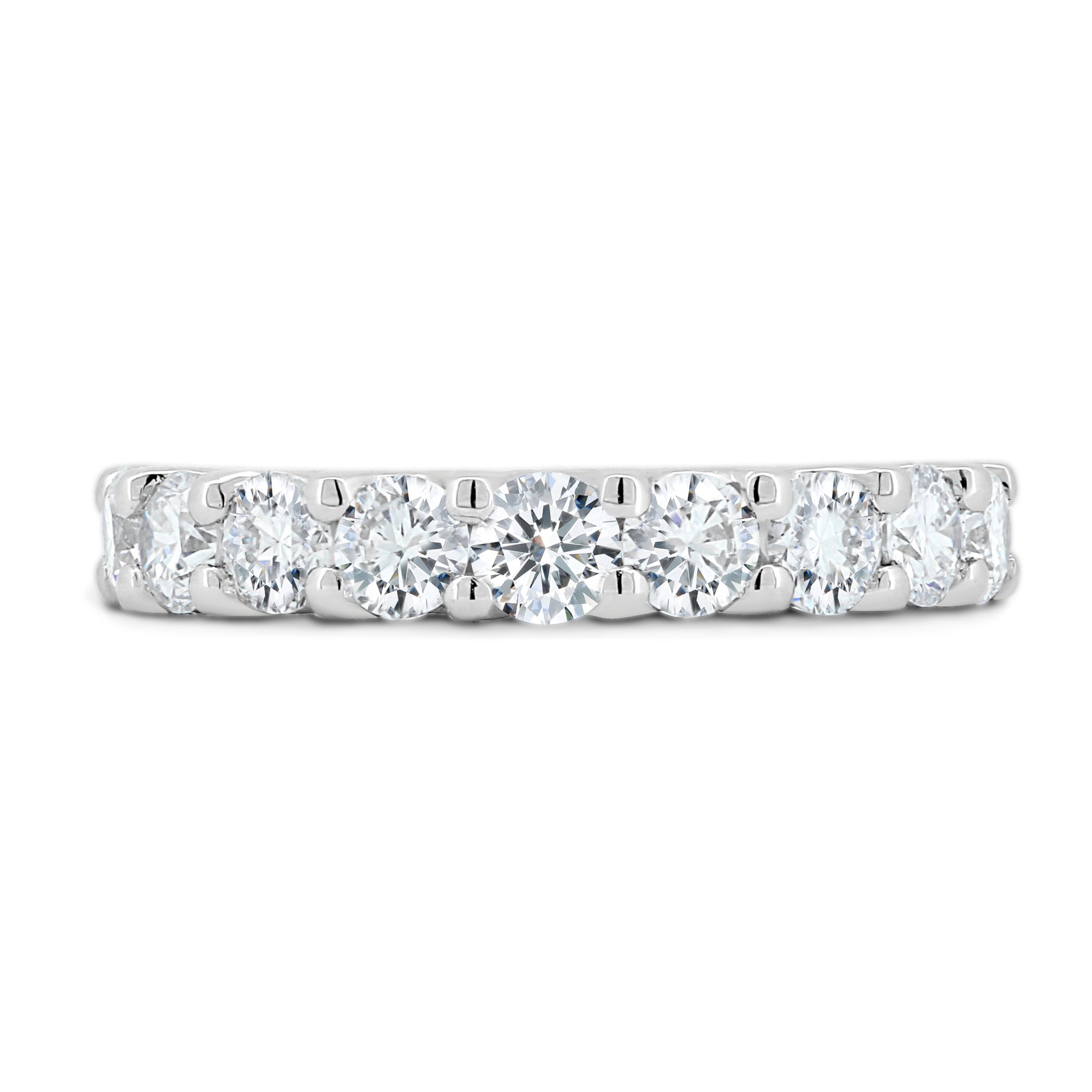 Half Elizabeth - Half Eternity Ring - 18k White Gold