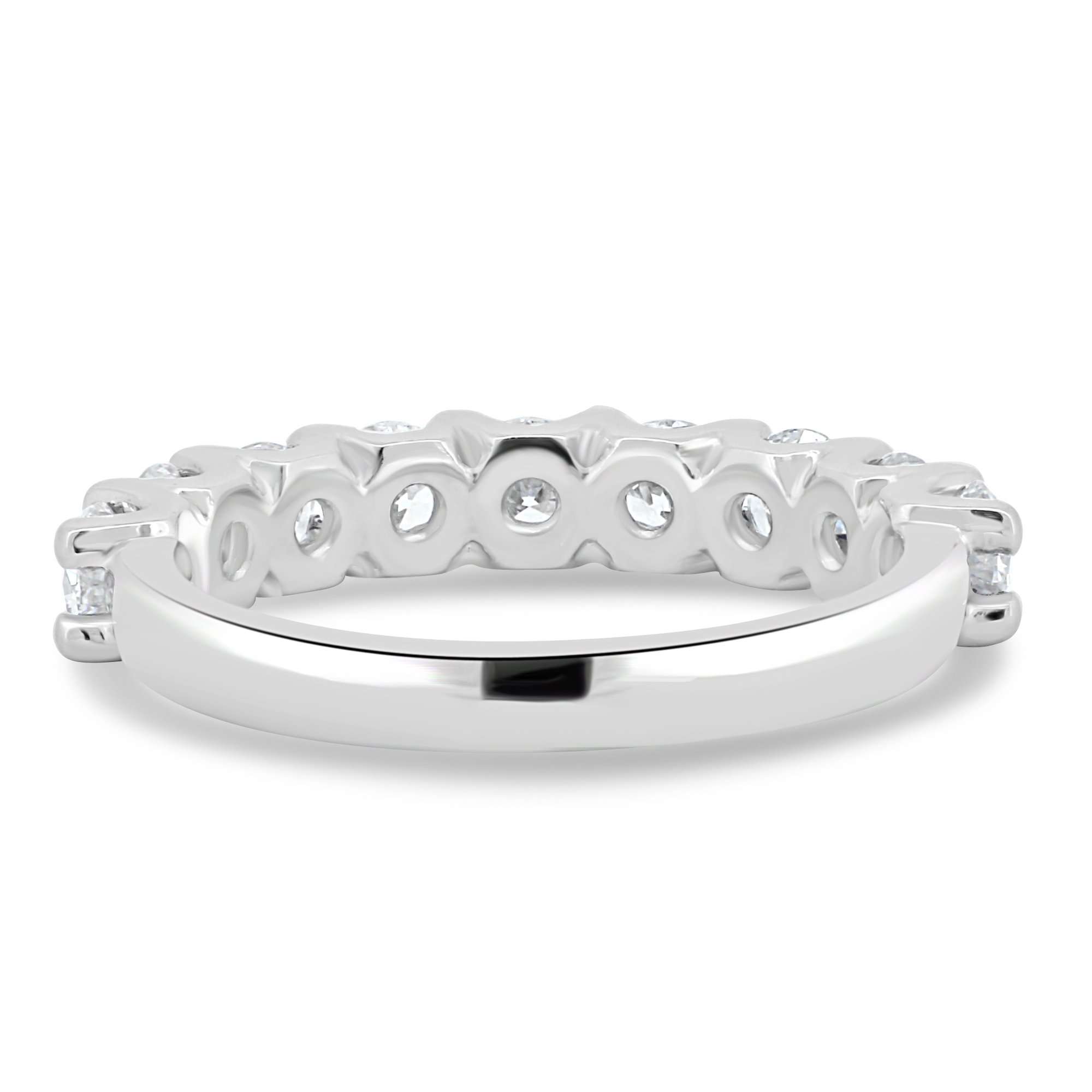 Half Elizabeth - Half Eternity Ring - 18k White Gold