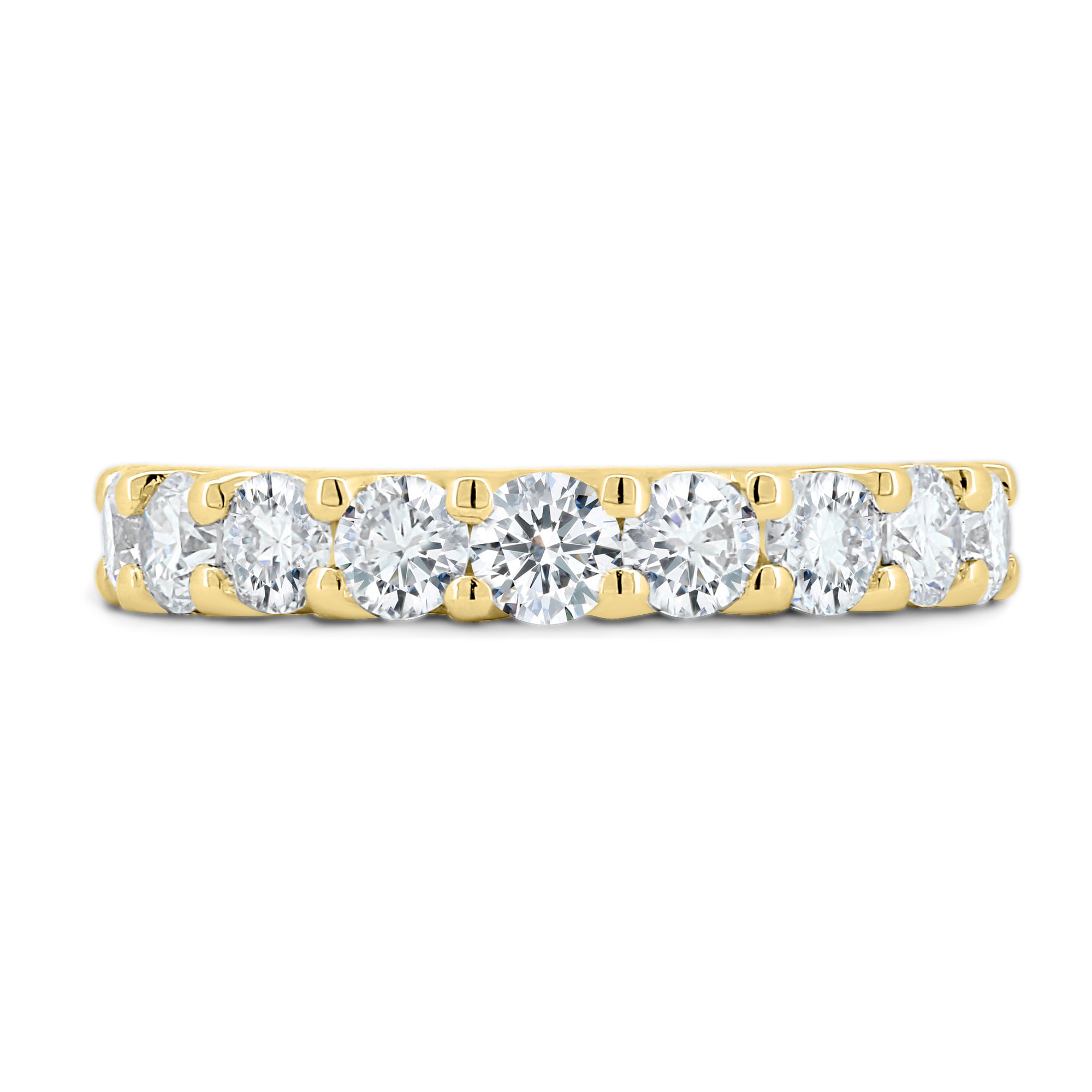 Half Elizabeth - Half Eternity Ring - 18k Yellow Gold