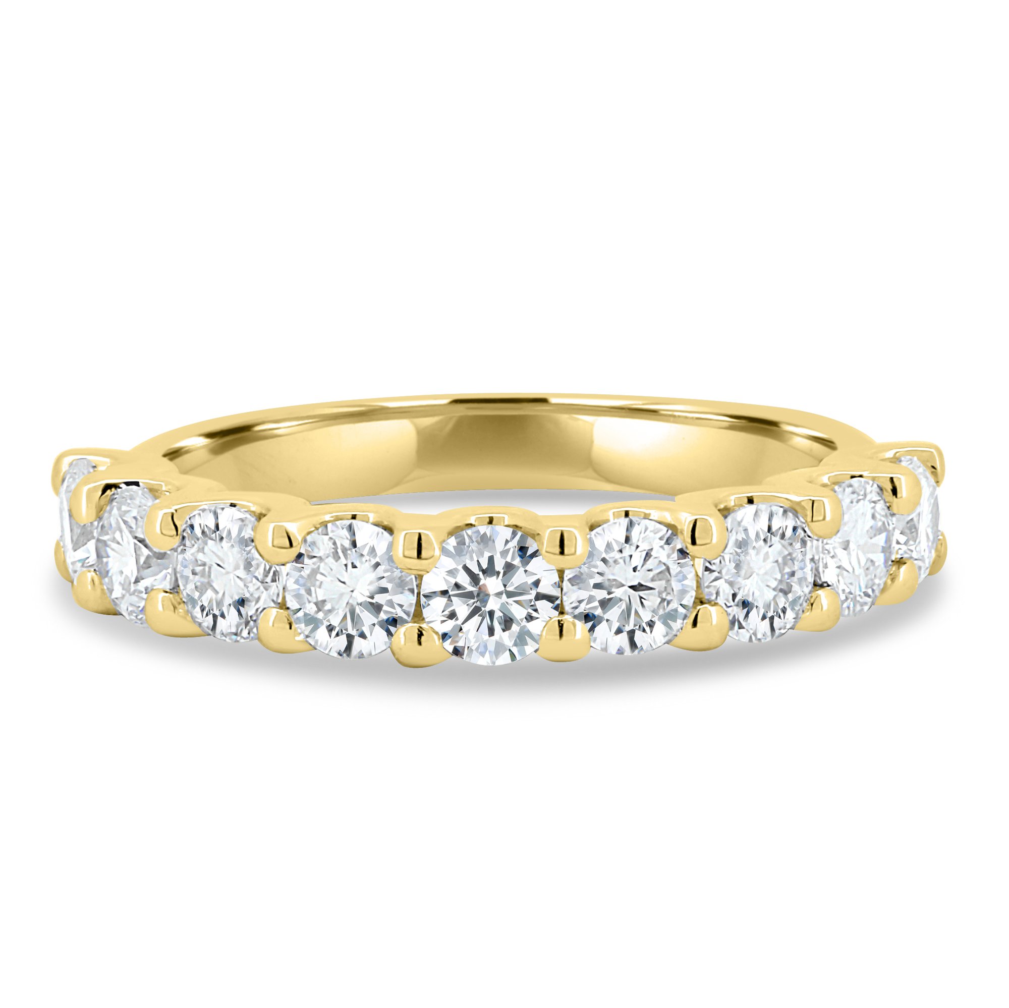 Half Elizabeth - Half Eternity Ring - 18k Yellow Gold