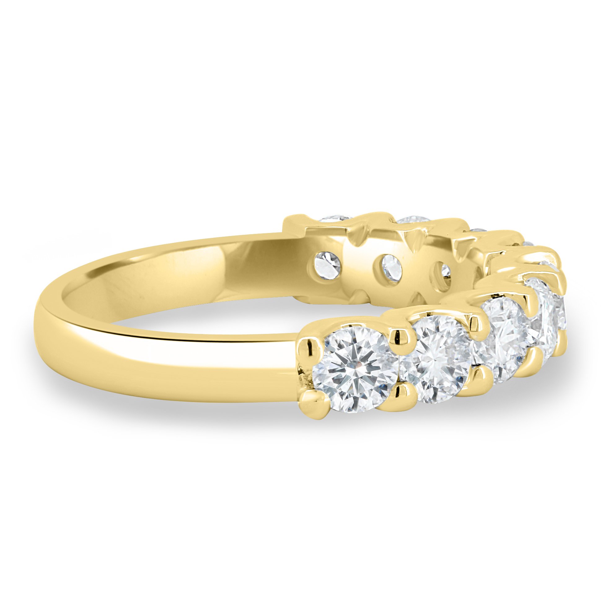 Half Elizabeth - Half Eternity Ring - 18k Yellow Gold