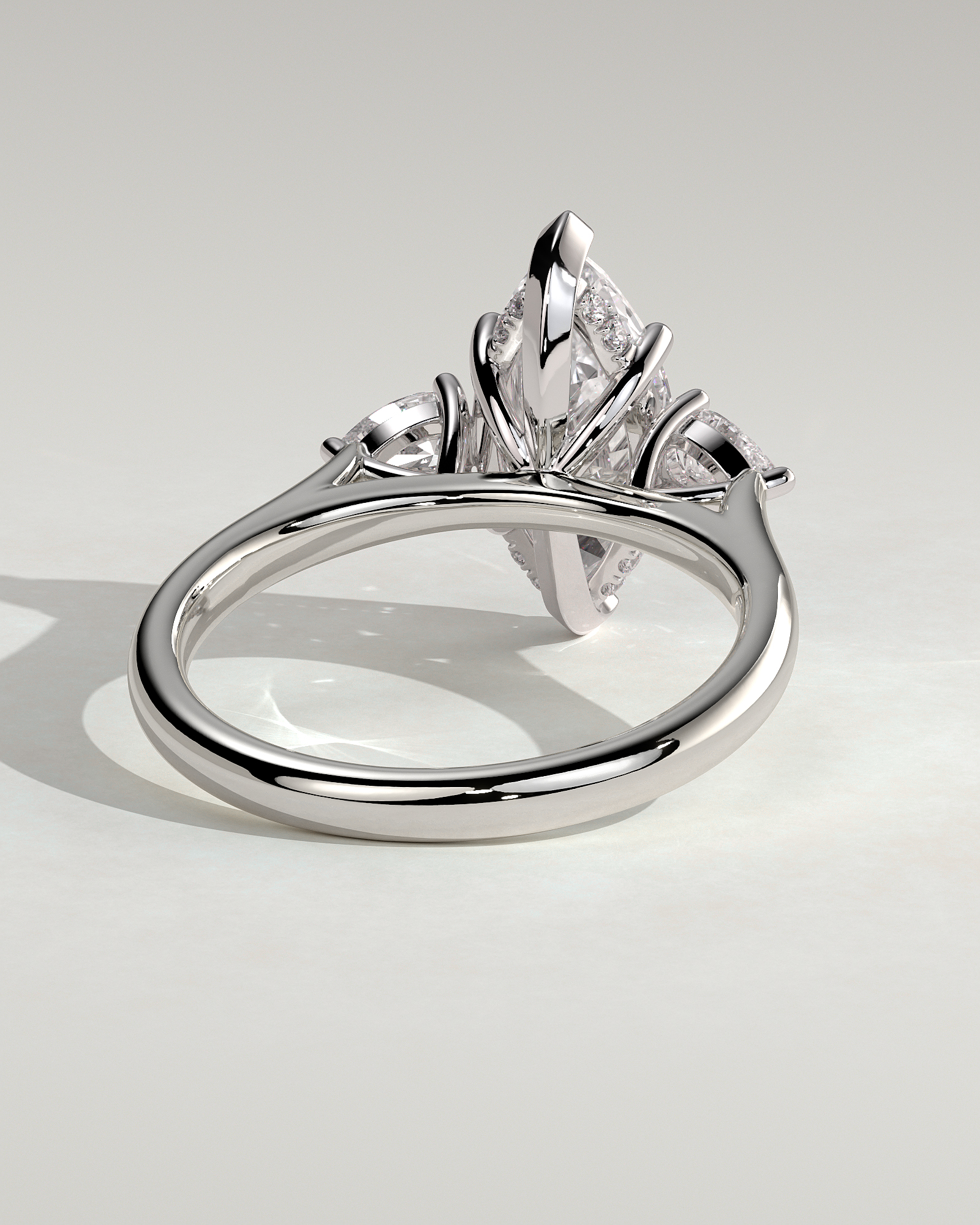 Hannah  Marquise Trilogy with Hidden Halo - 18k White Gold