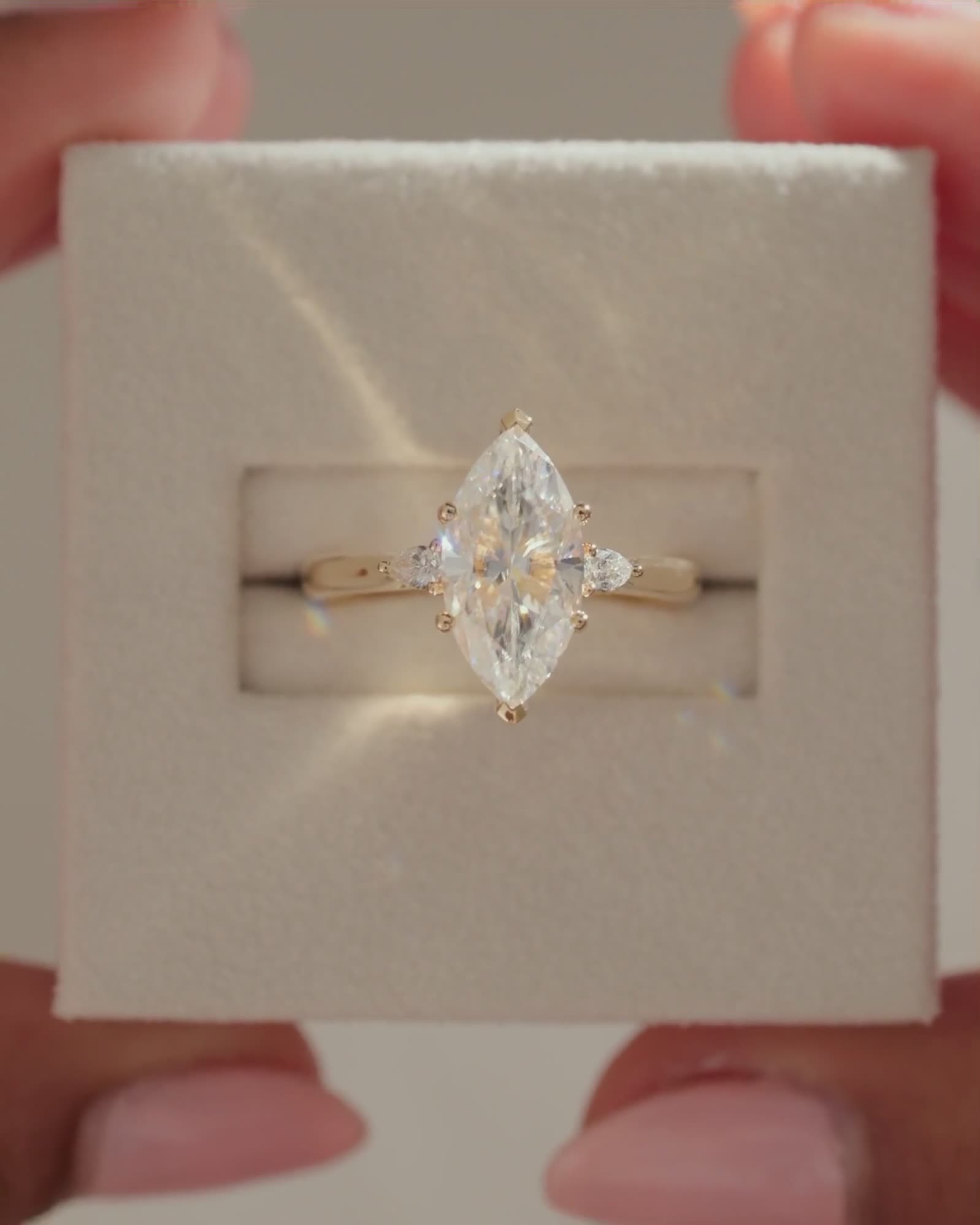 Hannah  Marquise Trilogy with Hidden Halo Lifestyle Image