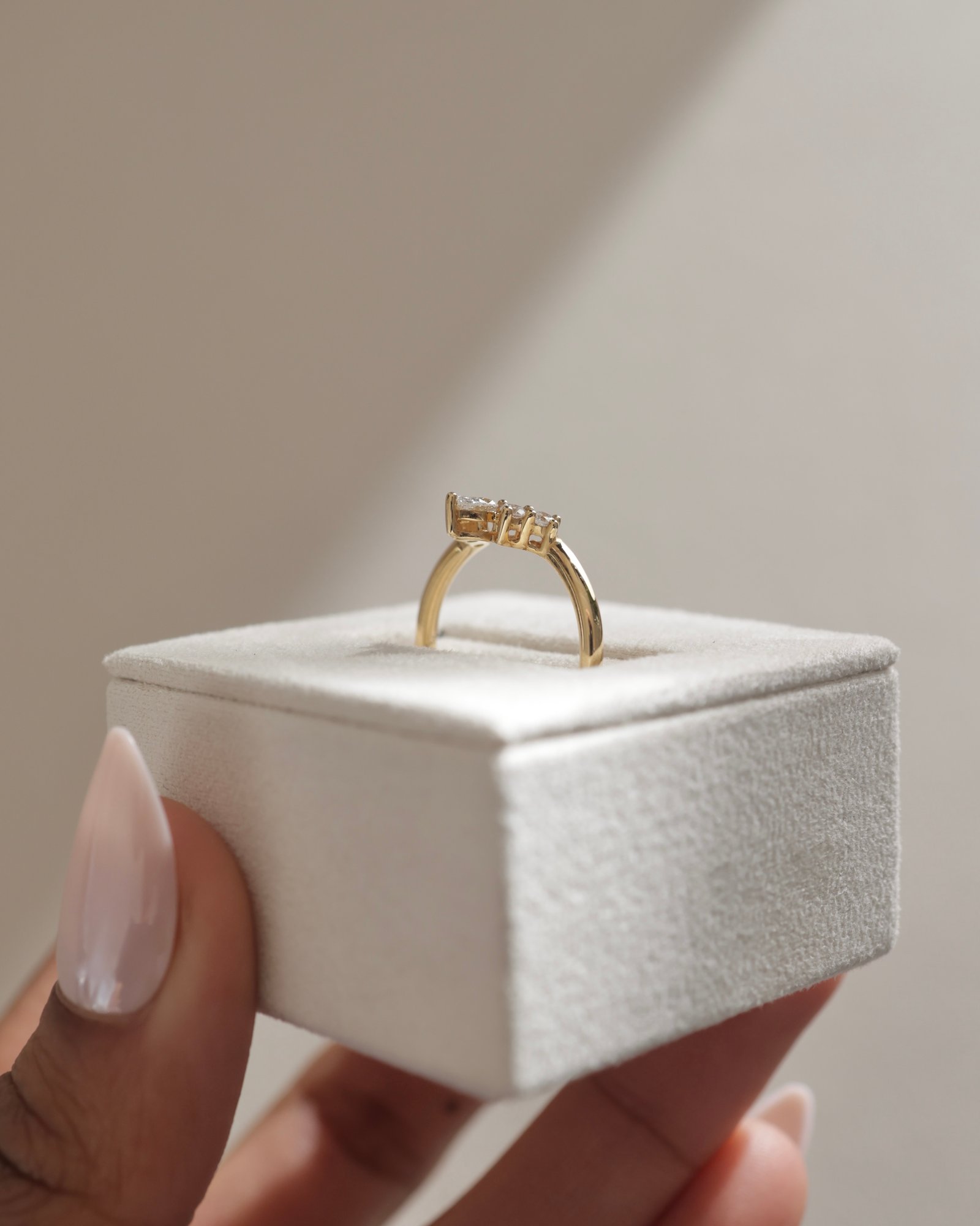 Harper   Accent Stones Curved Wedding Ring Lifestyle Image