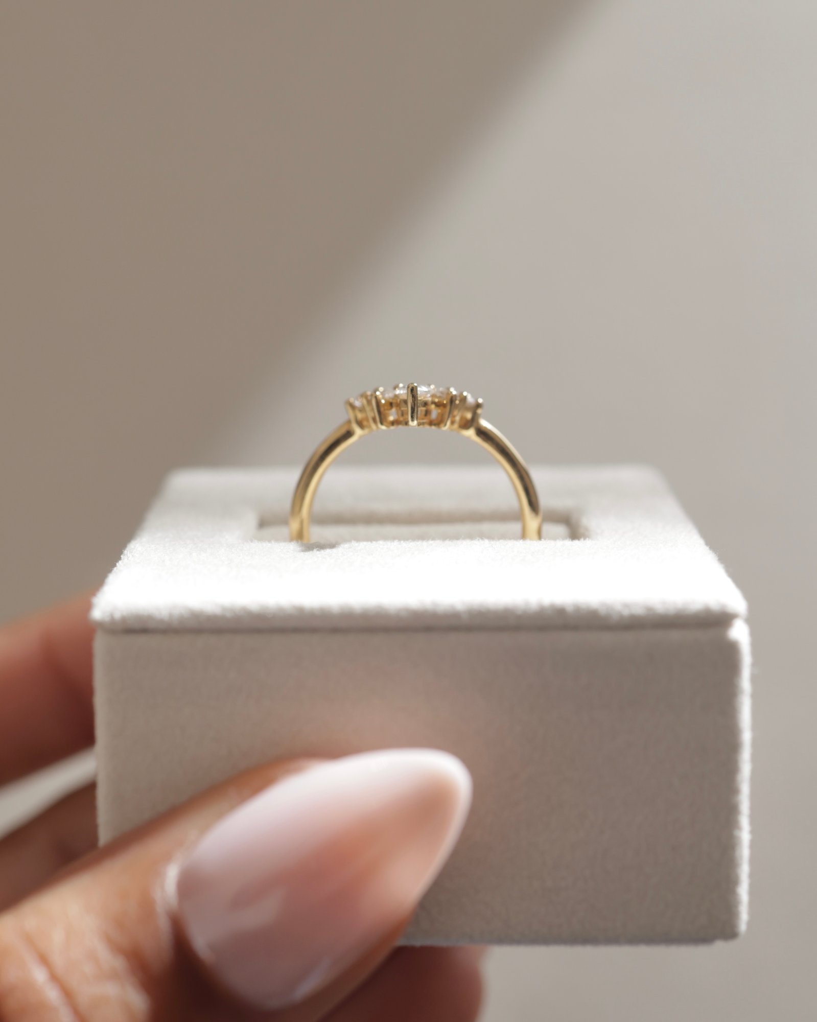 Harper   Accent Stones Curved Wedding Ring Lifestyle Image