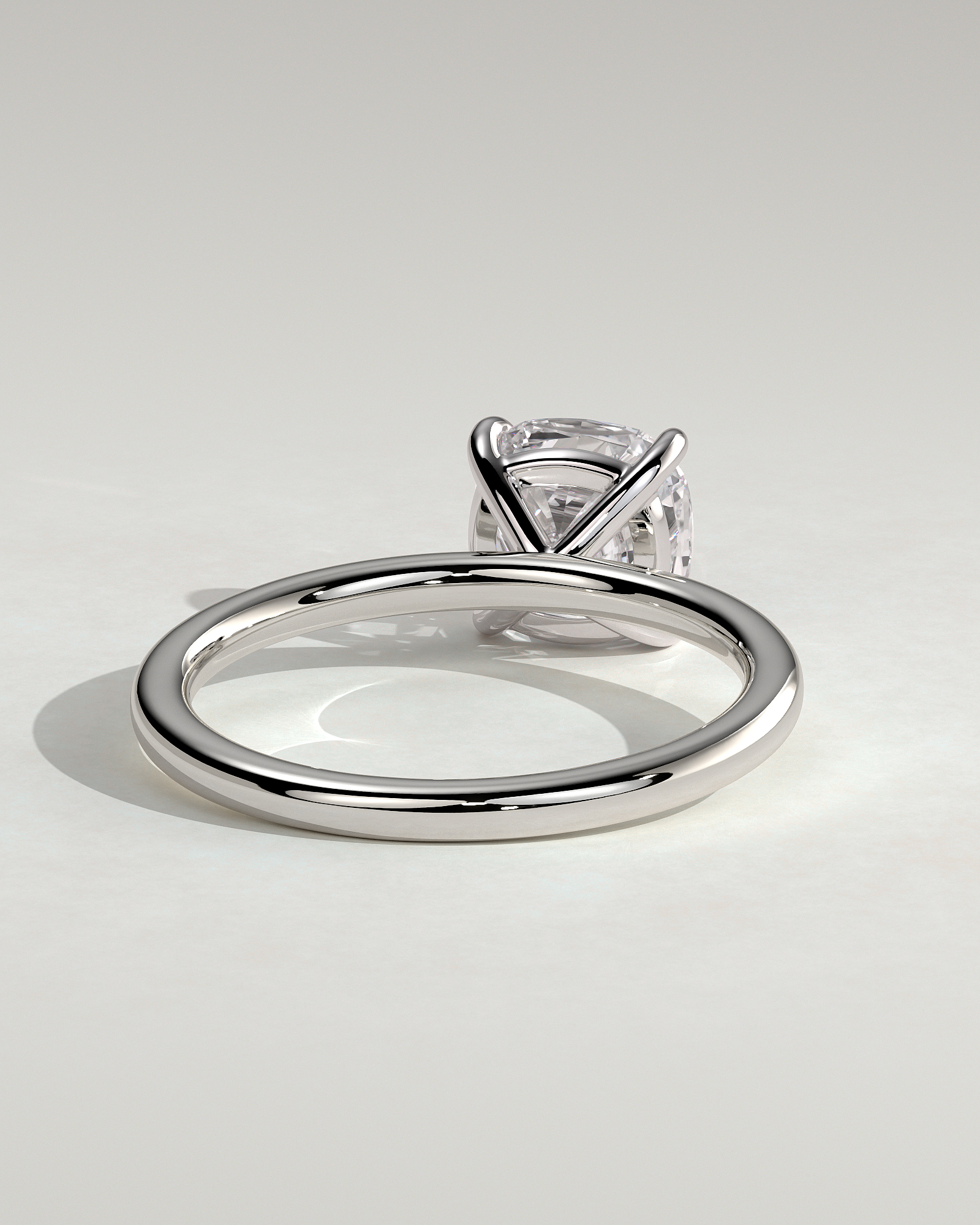 Hazel - Cushion Solitaire - 18k White Gold