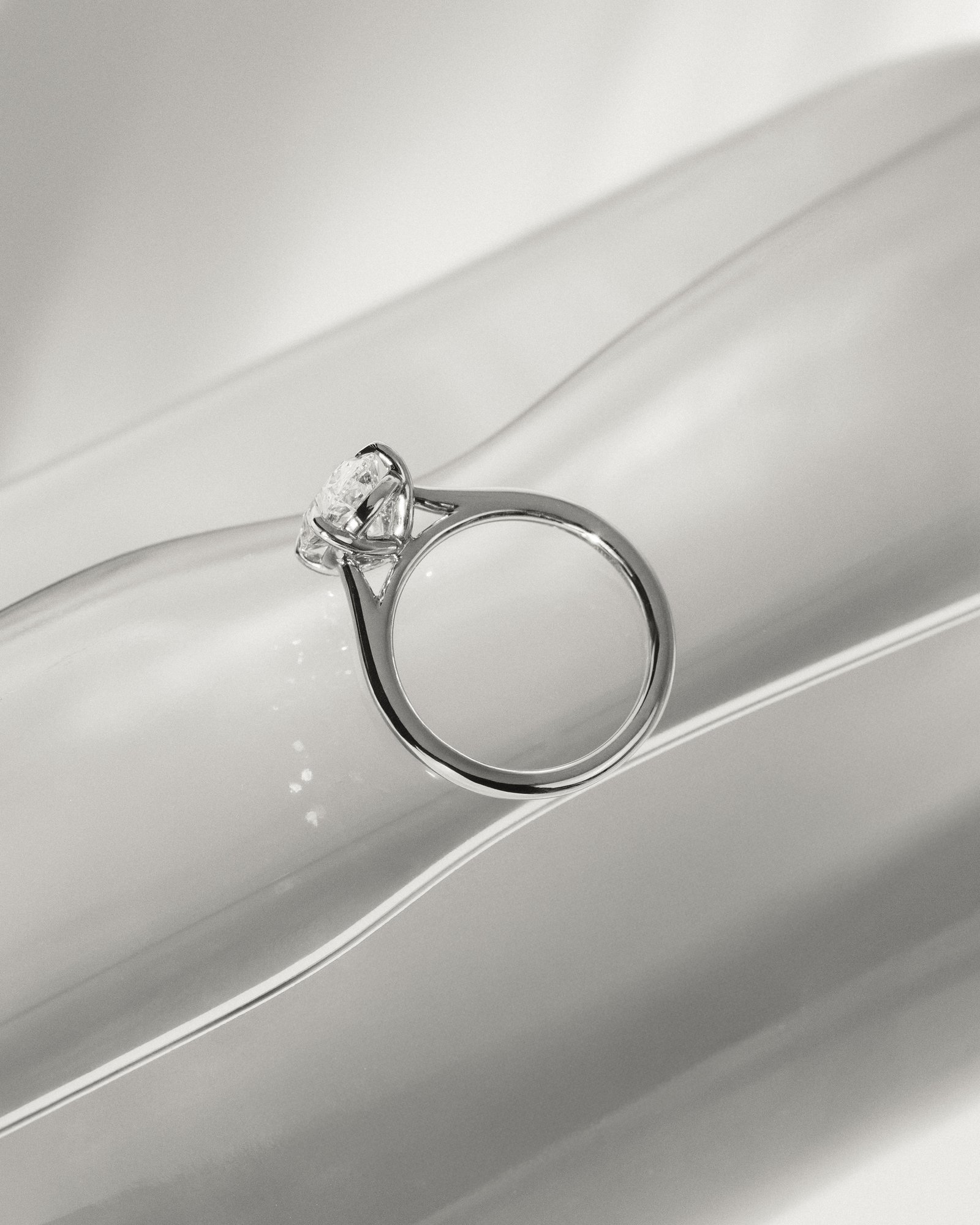 Hilary - 4 Claw Oval Solitaire Lifestyle Image