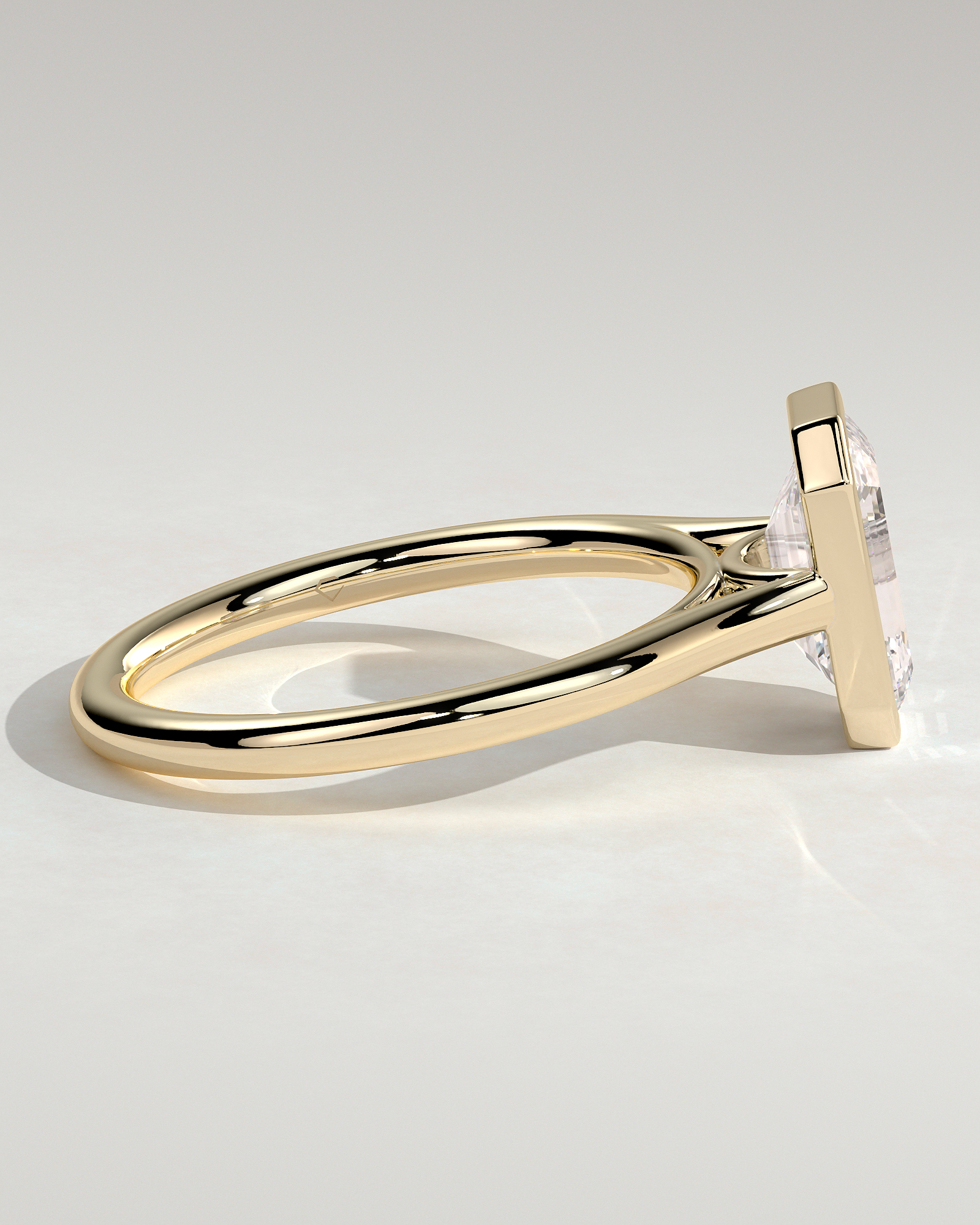 Imani - Bezel Set Emerald Solitaire - 18k Yellow Gold