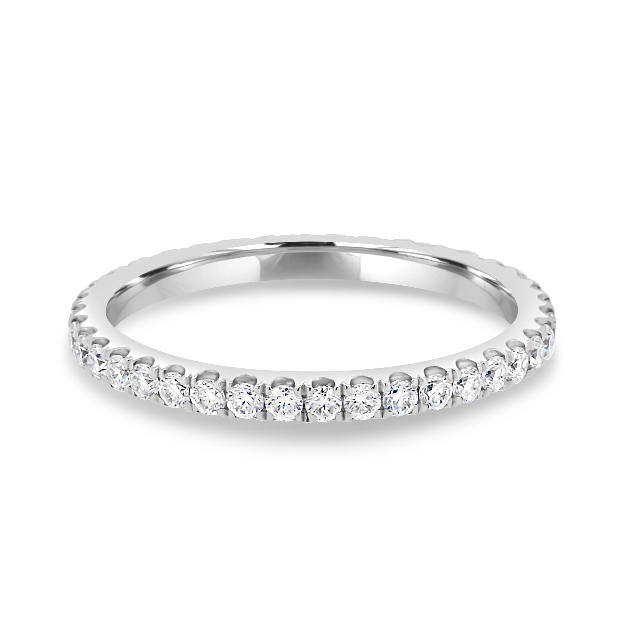 Ingrid  Full Pave Wedding Ring - 18k White Gold
