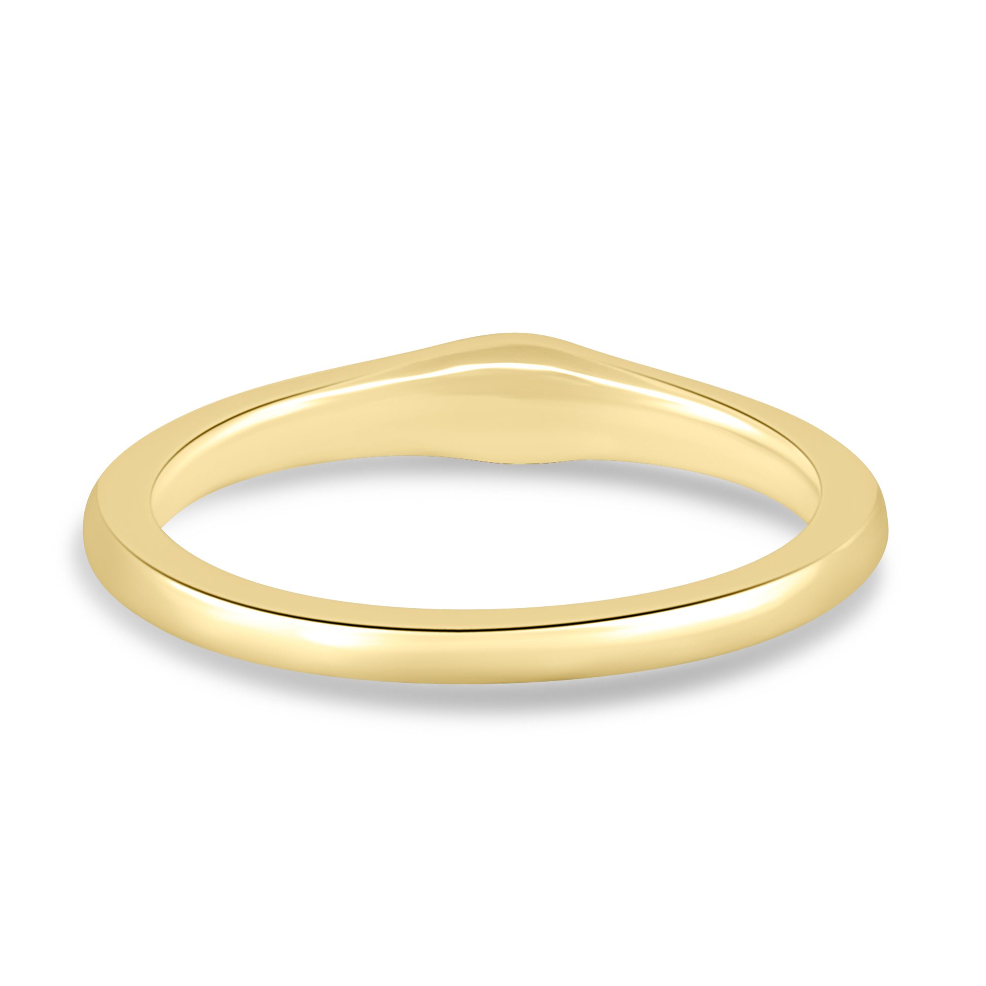 Initial Signet Ring - 18k Yellow Gold Lab Diamond