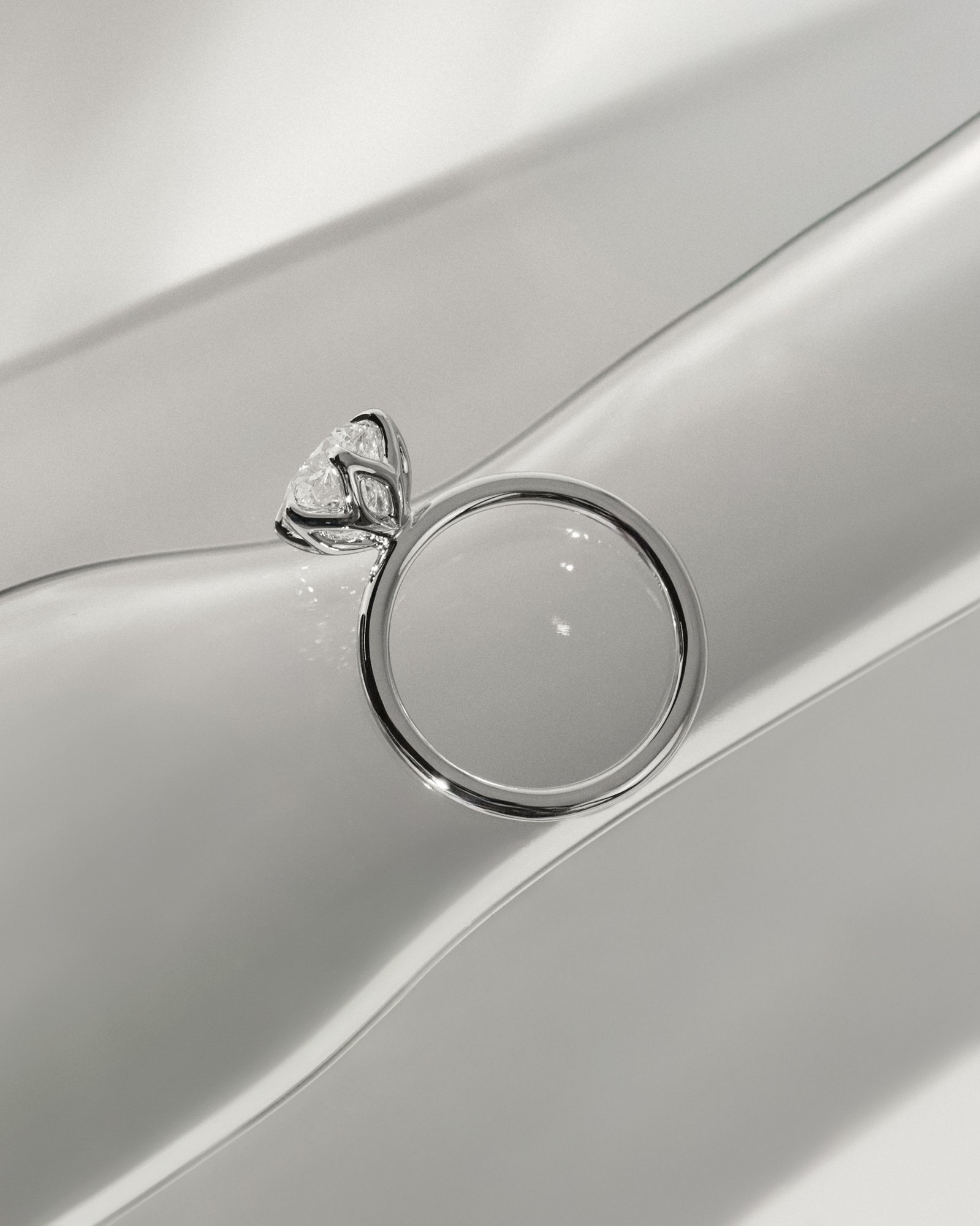 Iris  6 Claw Round Solitaire Lifestyle Image