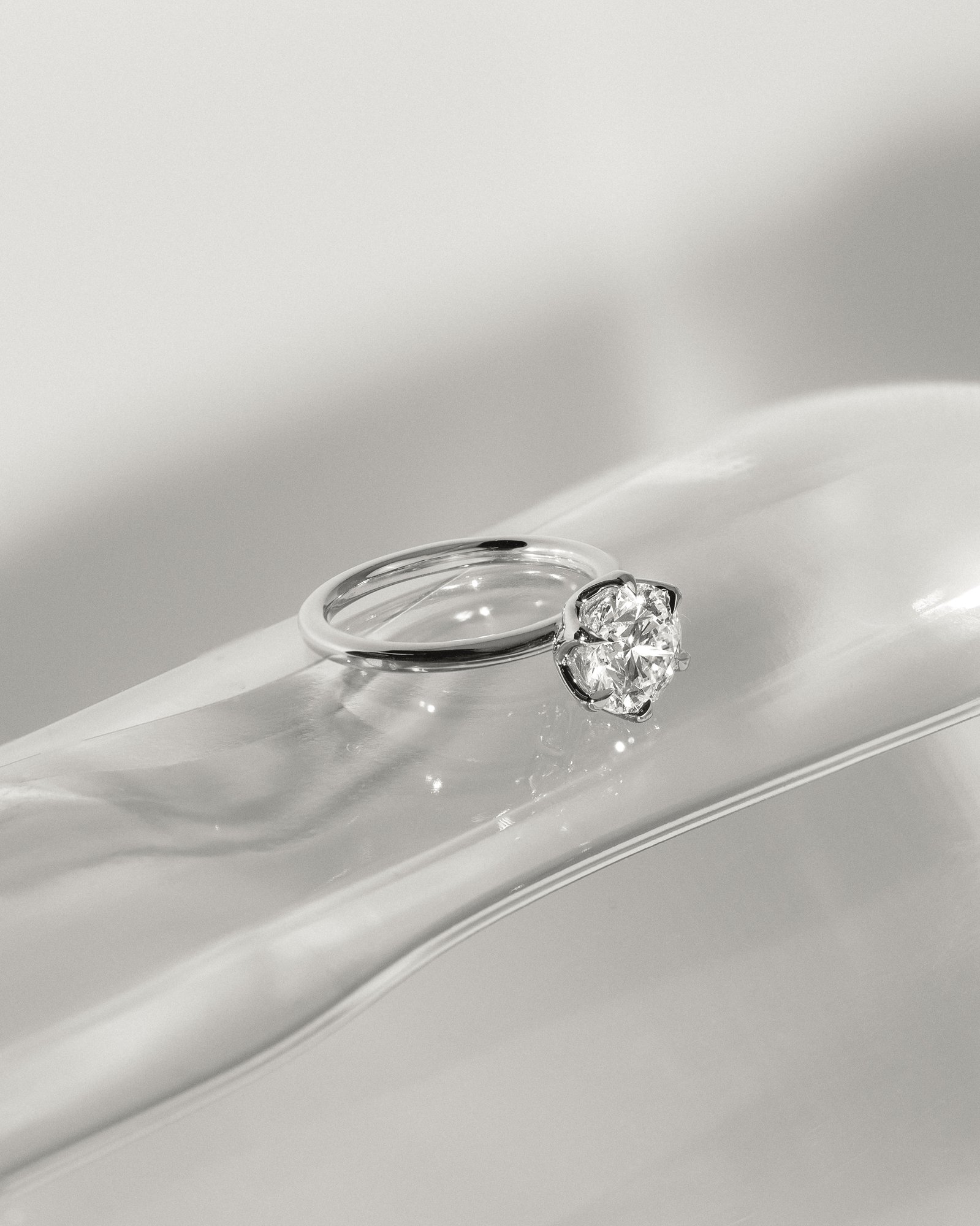 Iris  6 Claw Round Solitaire Lifestyle Image