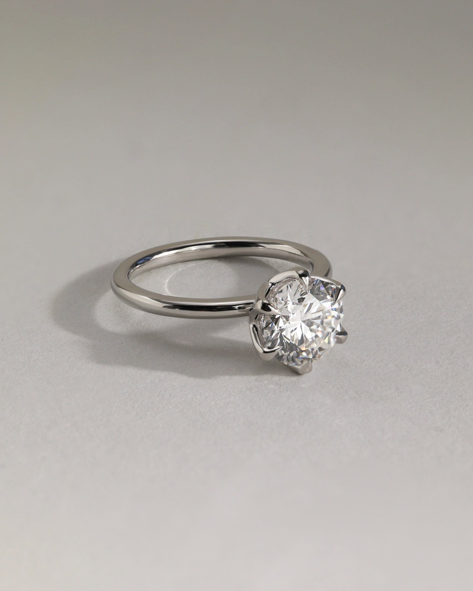 Iris  6 Claw Round Solitaire Lifestyle Image