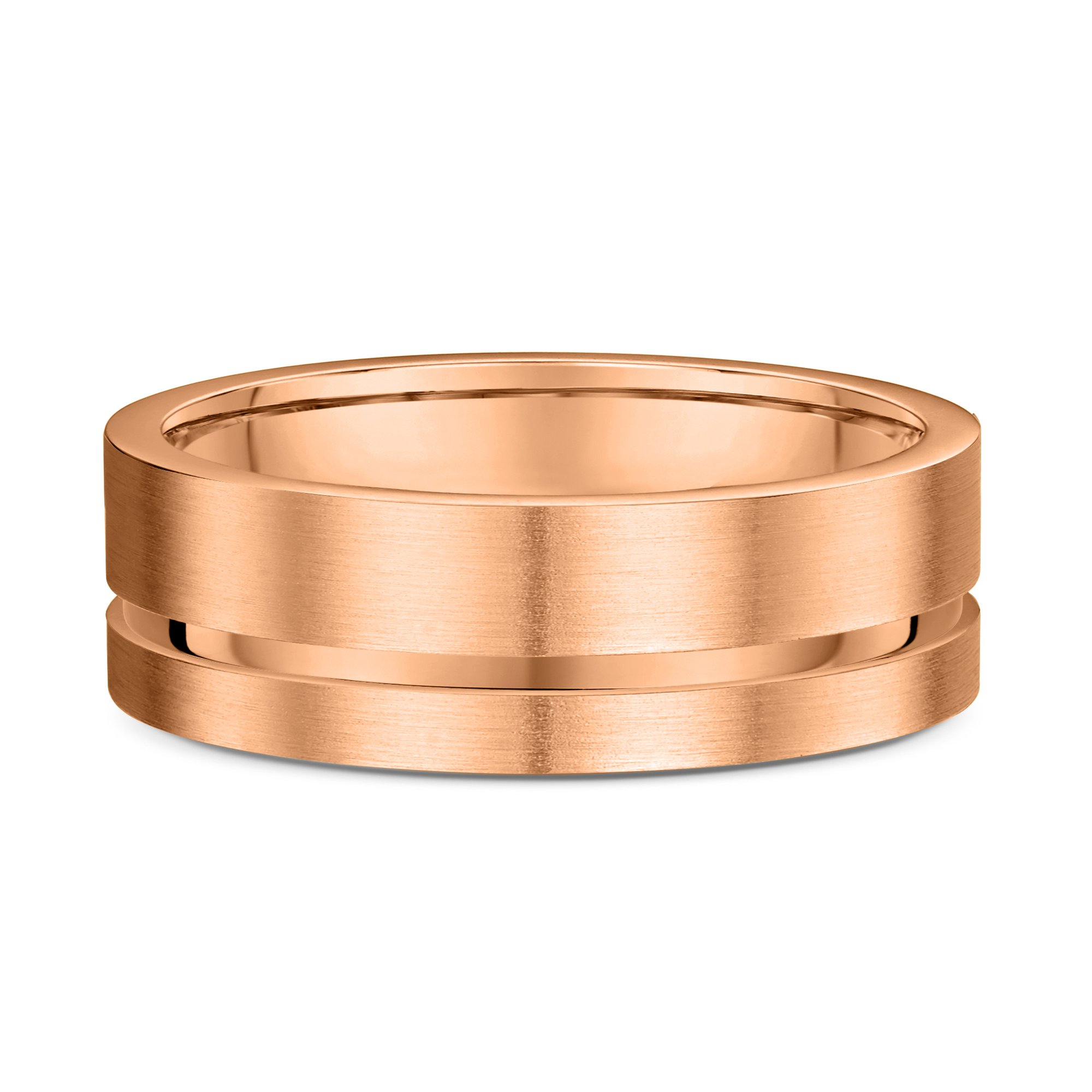 Jack Mens Wedding Ring - 9k Rose Gold