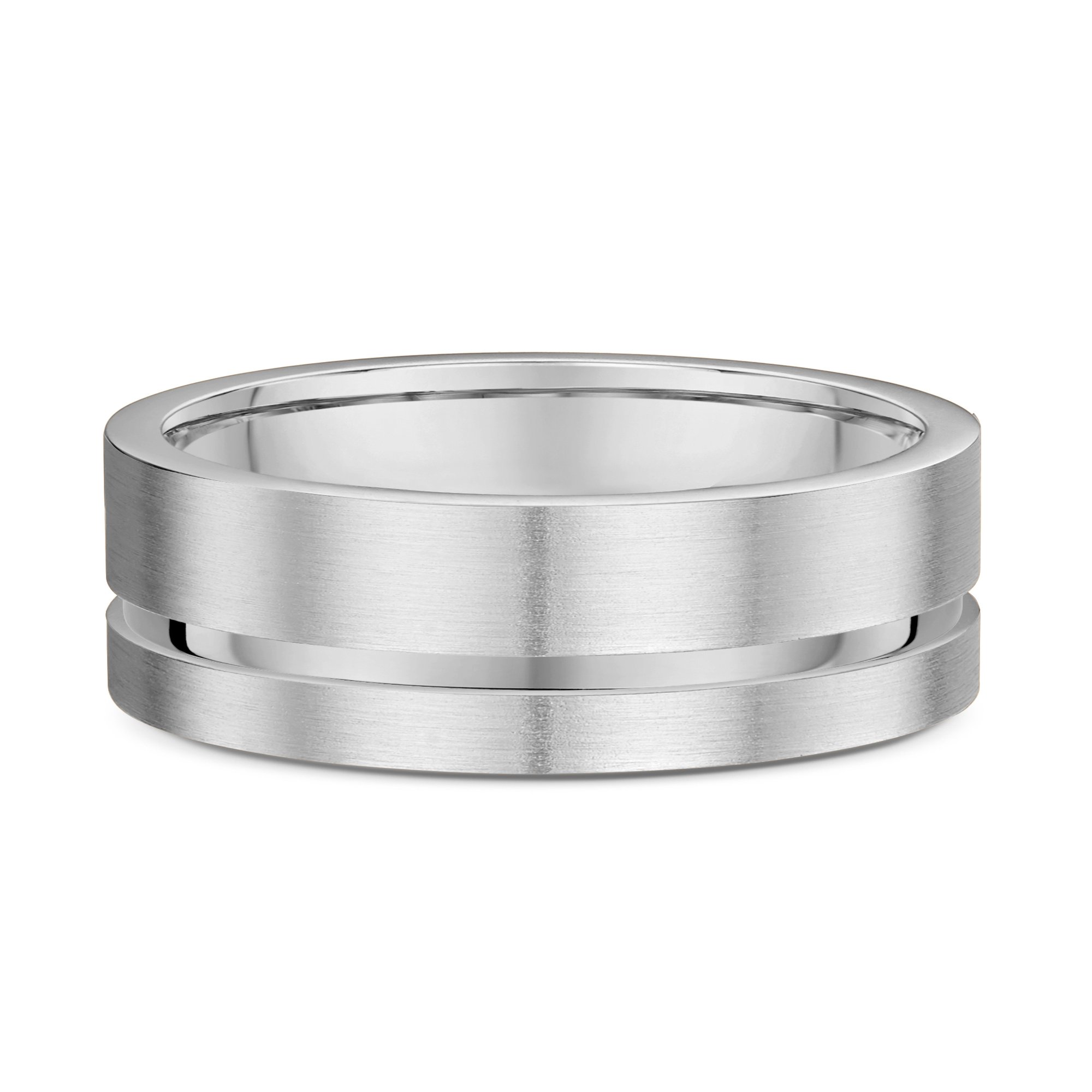 Jack Mens Wedding Ring - 9k White Gold