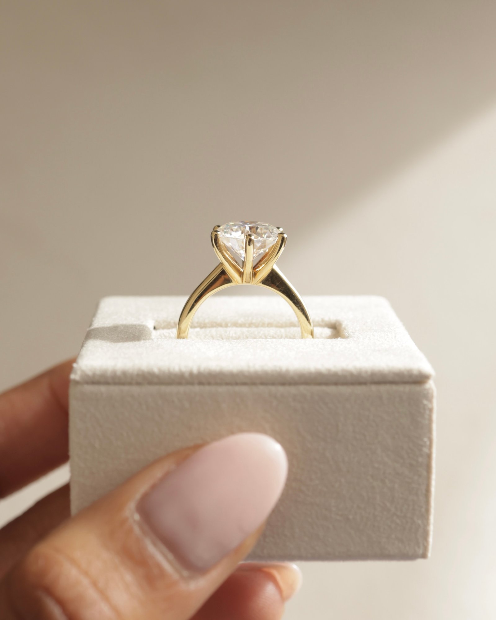 Jacqueline  6 Claw Round Solitaire Lifestyle Image