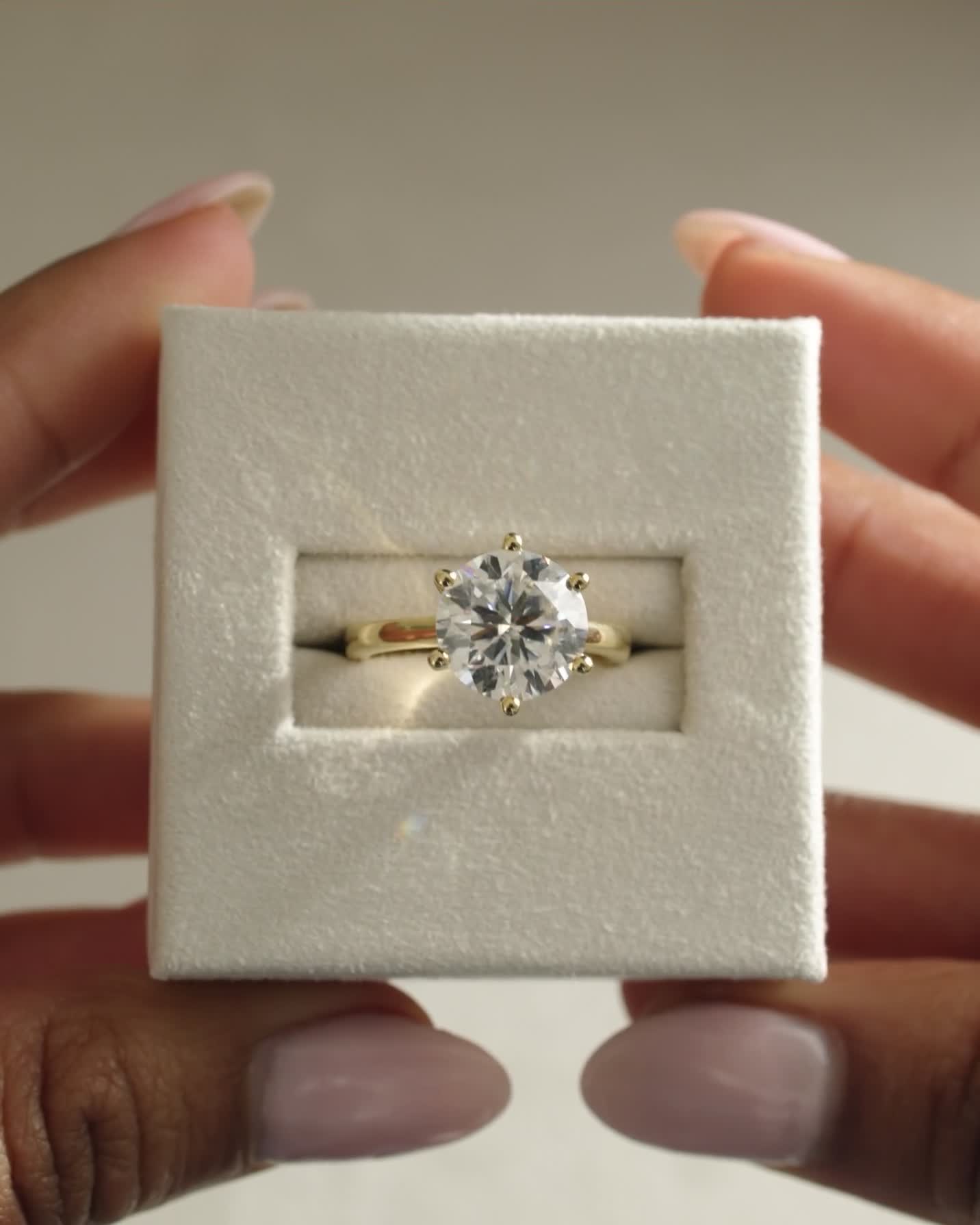 Jacqueline  6 Claw Round Solitaire Lifestyle Image