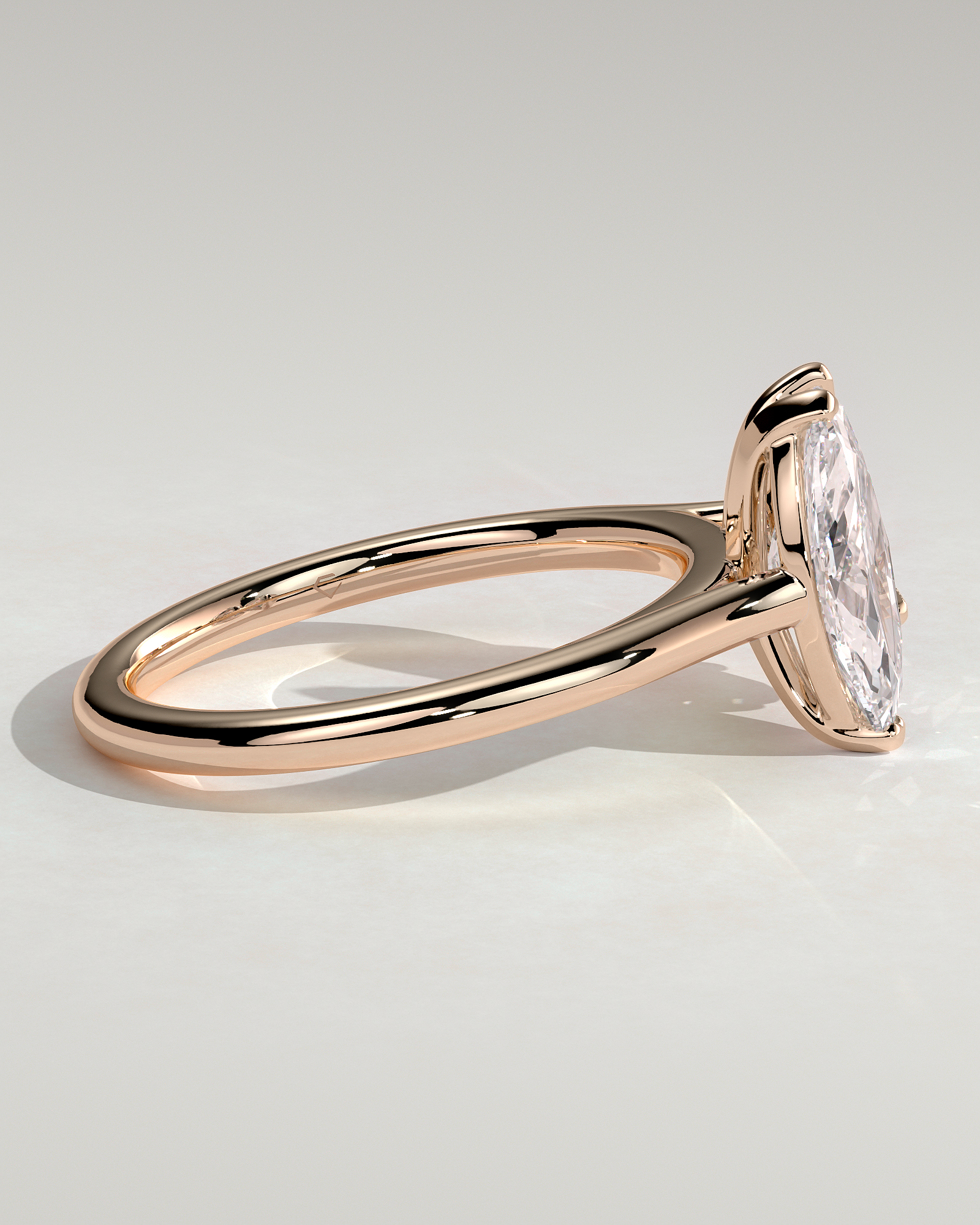 Jana - Double Setting Pear and Marquise Solitaires - 18k Rose Gold