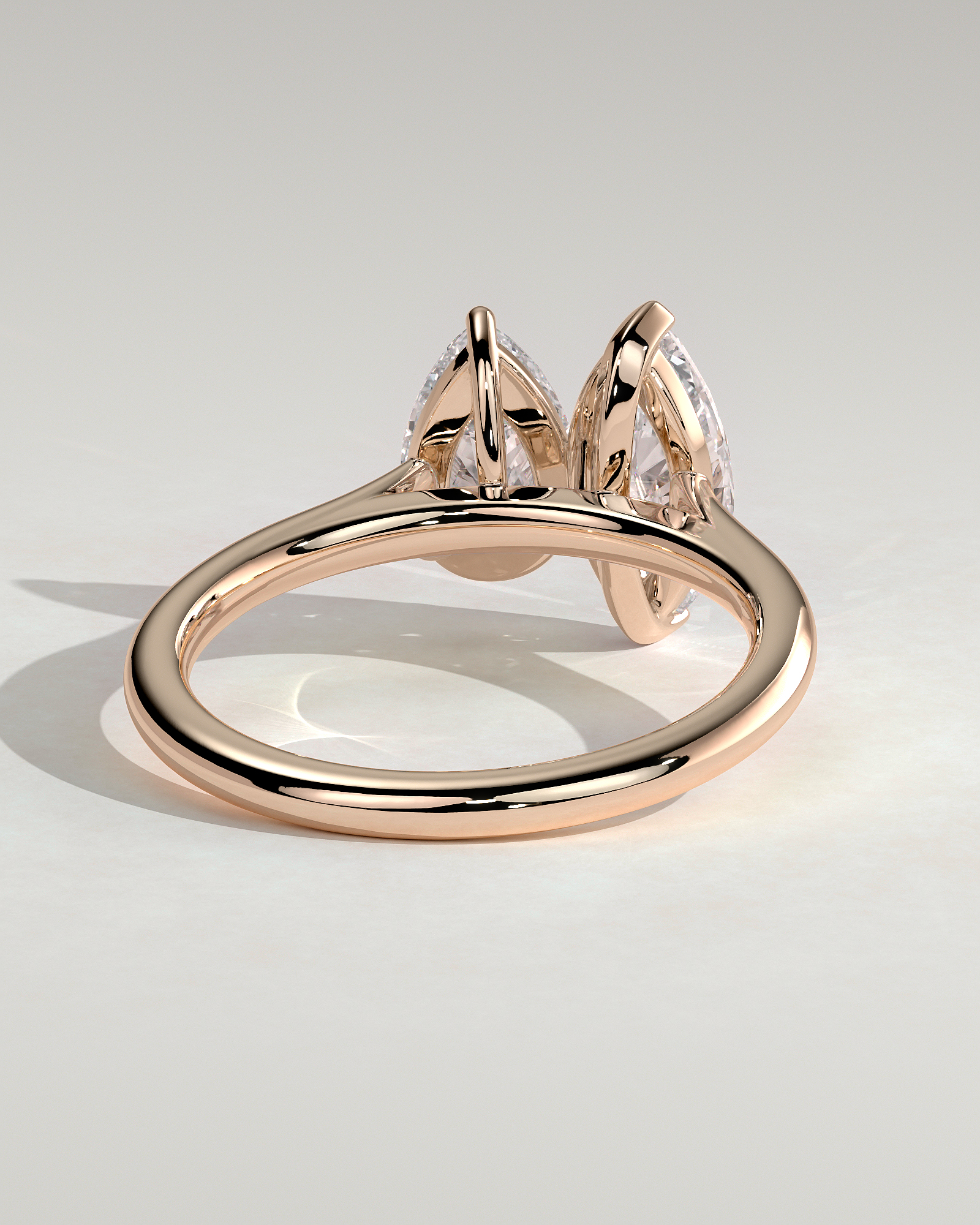 Jana - Double Setting Pear and Marquise Solitaires - 18k Rose Gold