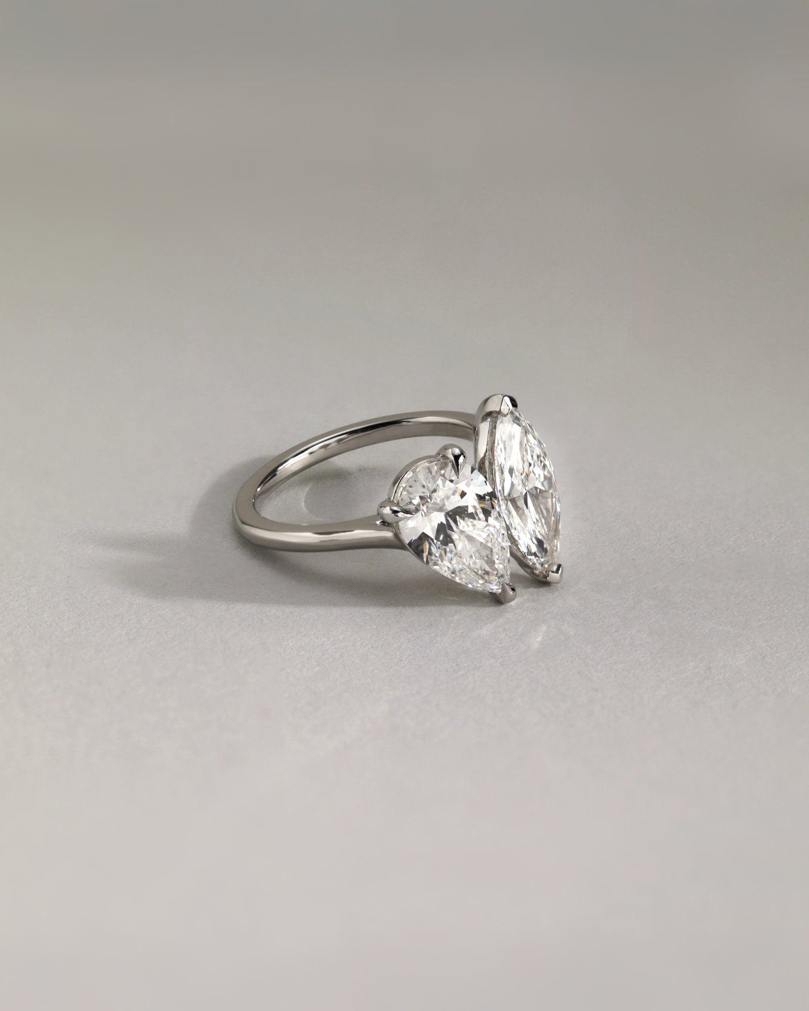 Jana - Double Setting Pear and Marquise Solitaires Lifestyle Image