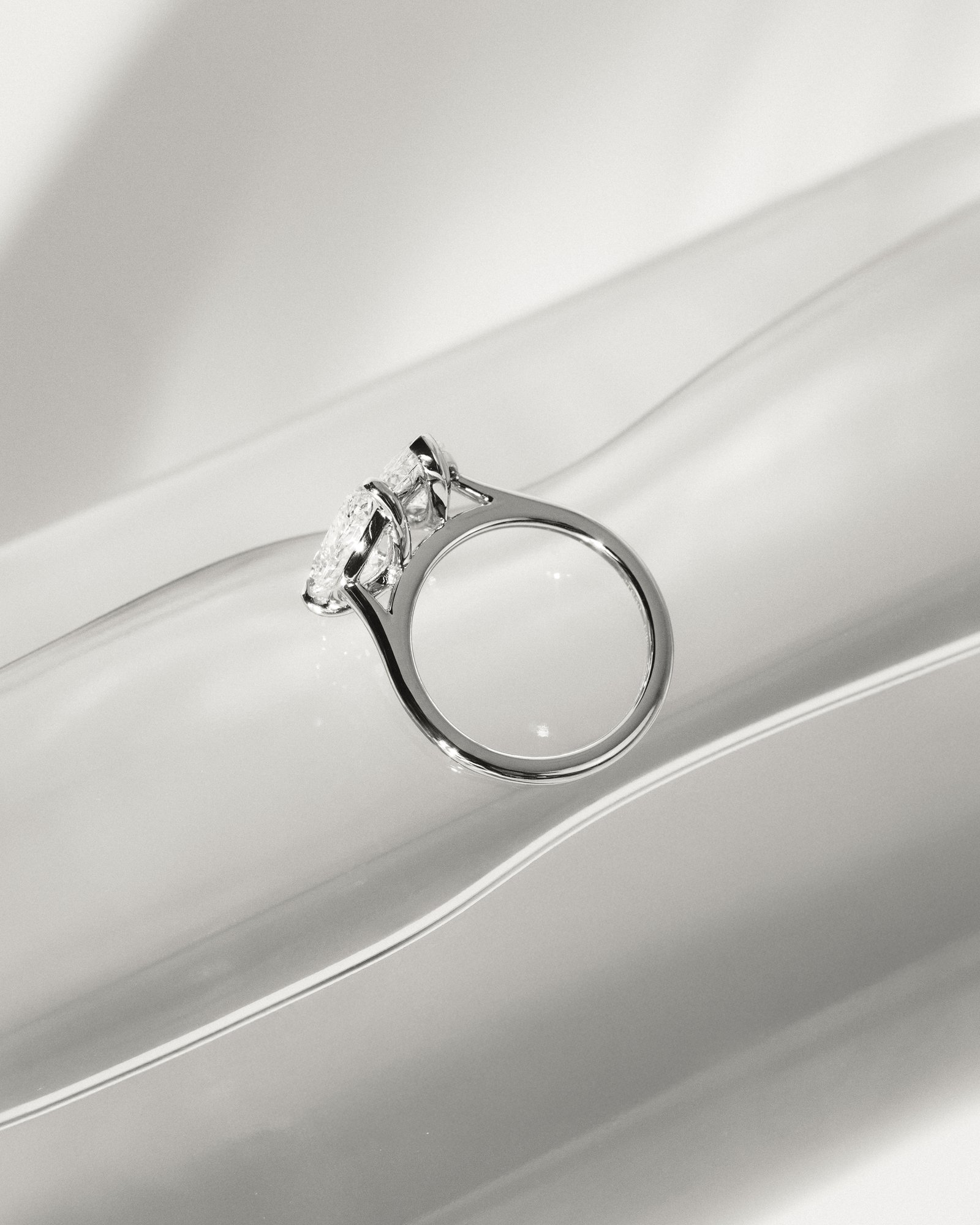 Jana - Double Setting Pear and Marquise Solitaires Lifestyle Image