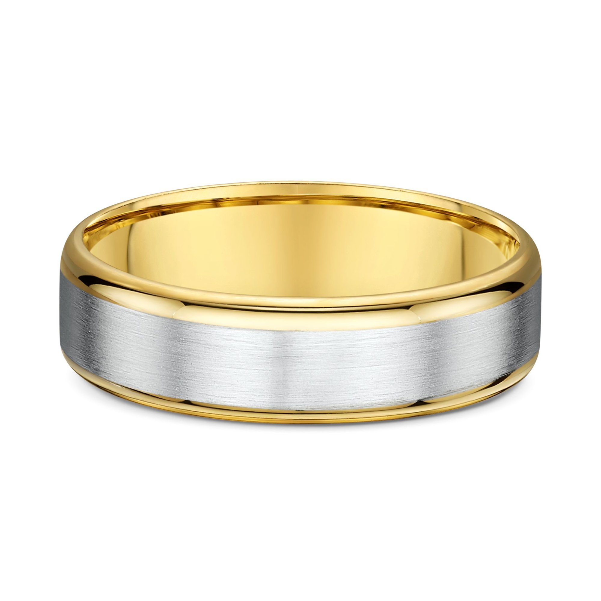 Jason Mens Wedding Ring - 9k Yellow Gold / 9k White Gold