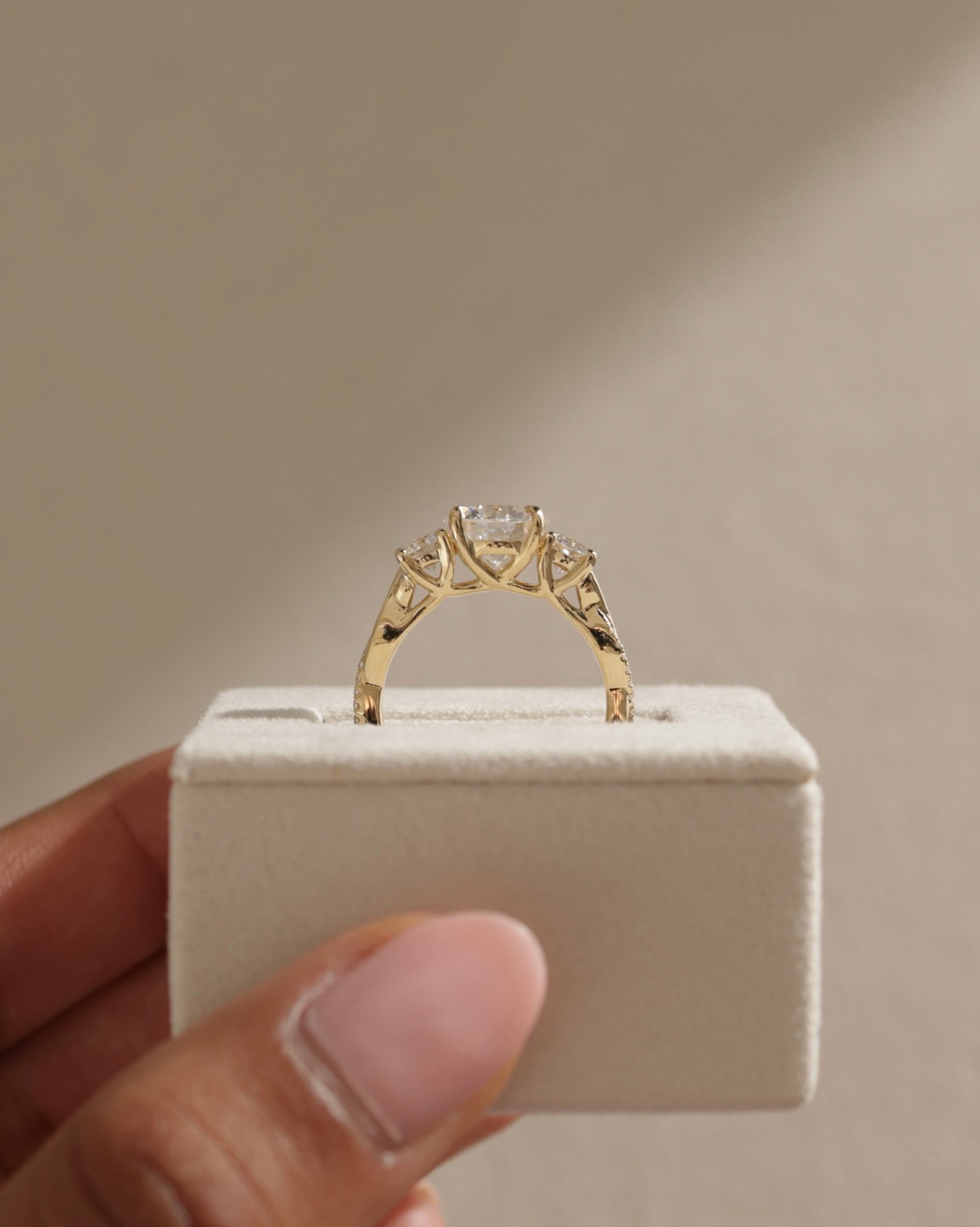 Jaylene - Round Trilogy with Twisted Band Lifestyle Image