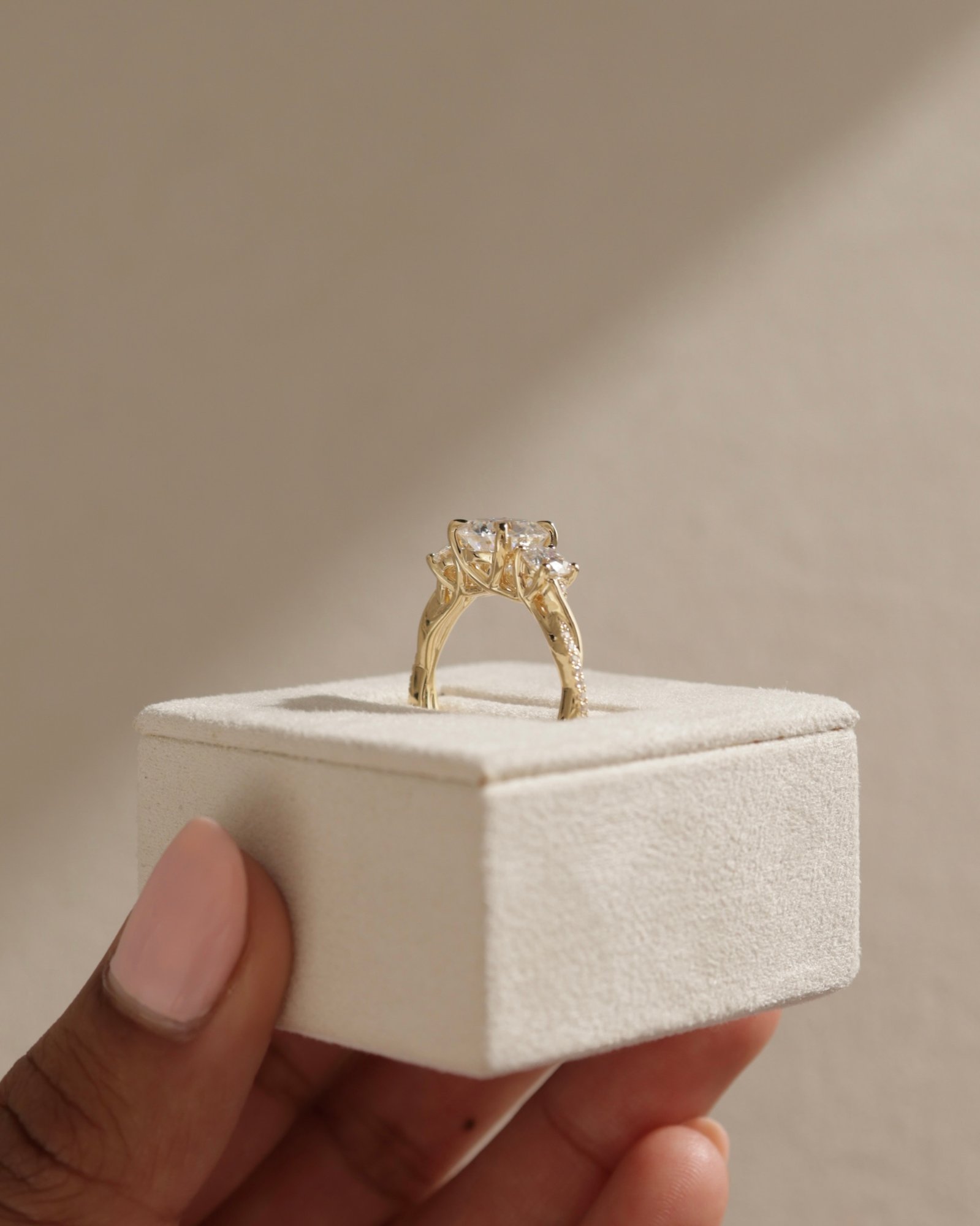 Jaylene - Round Trilogy with Twisted Band Lifestyle Image