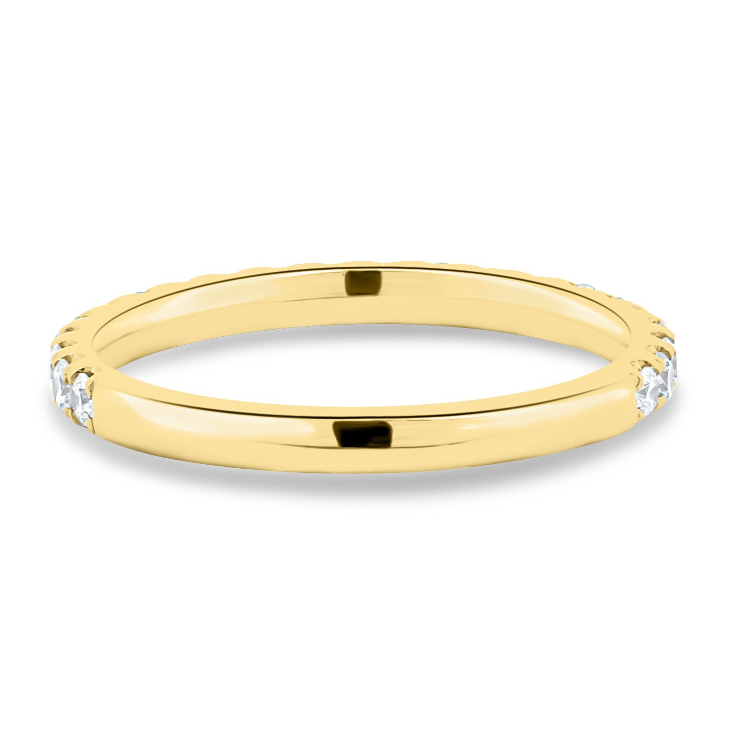 Joanna  Two Third Pave Wedding Ring - 18k Yellow Gold