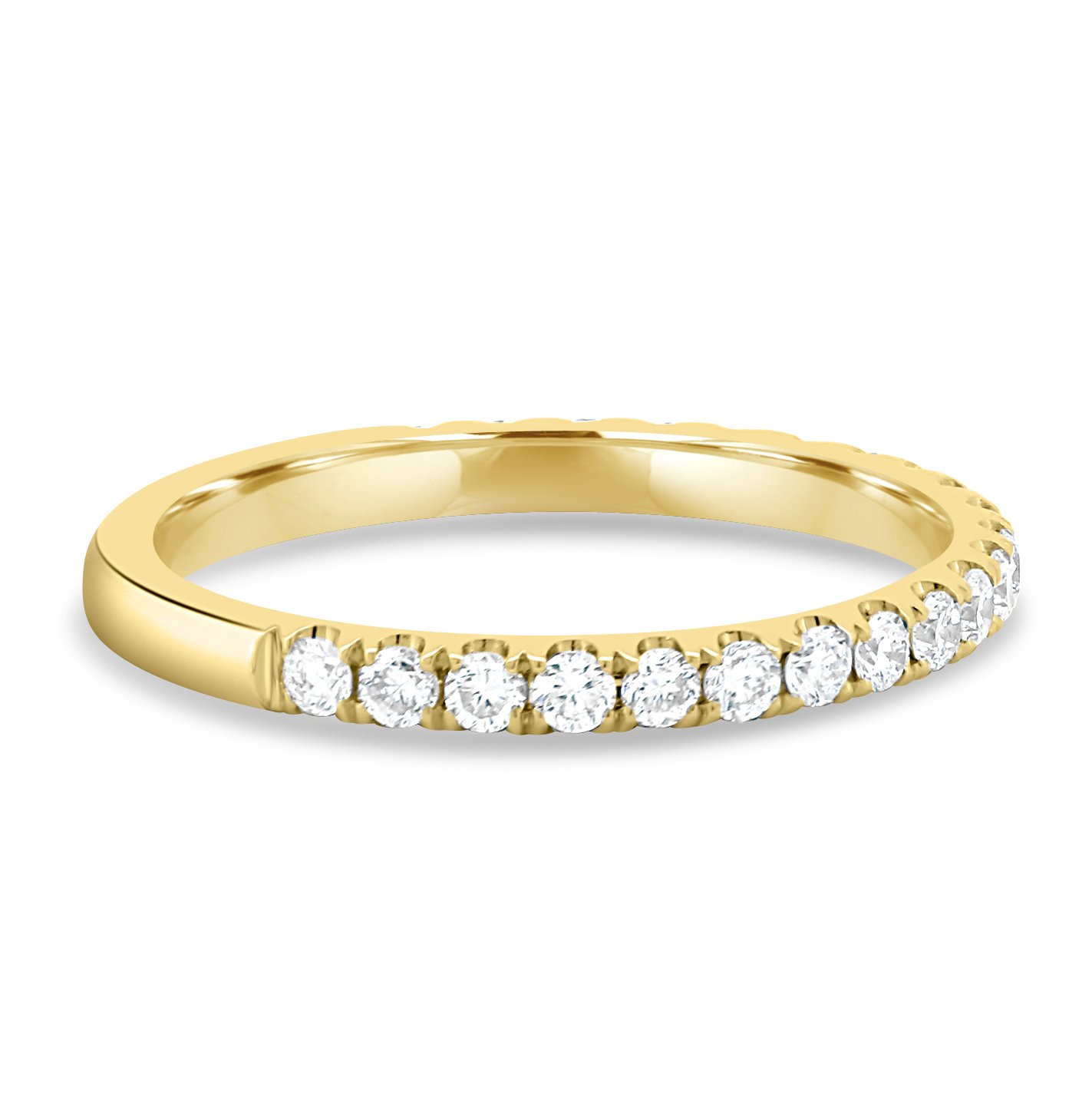 Joanna  Two Third Pave Wedding Ring - 18k Yellow Gold