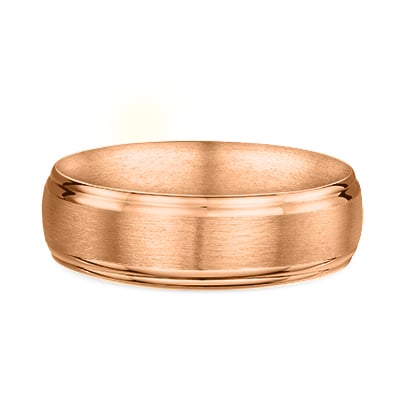 John Mens Wedding Ring - 9k Rose Gold