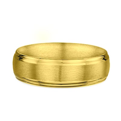 John Mens Wedding Ring - 9k Yellow Gold
